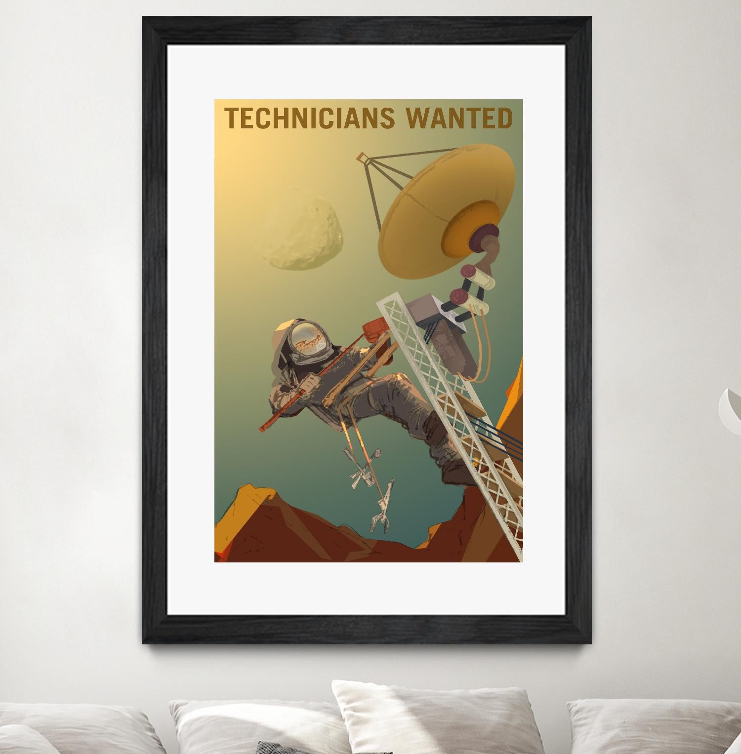 Technicians Wanted by NASA on GIANT ART - multicolor novelty