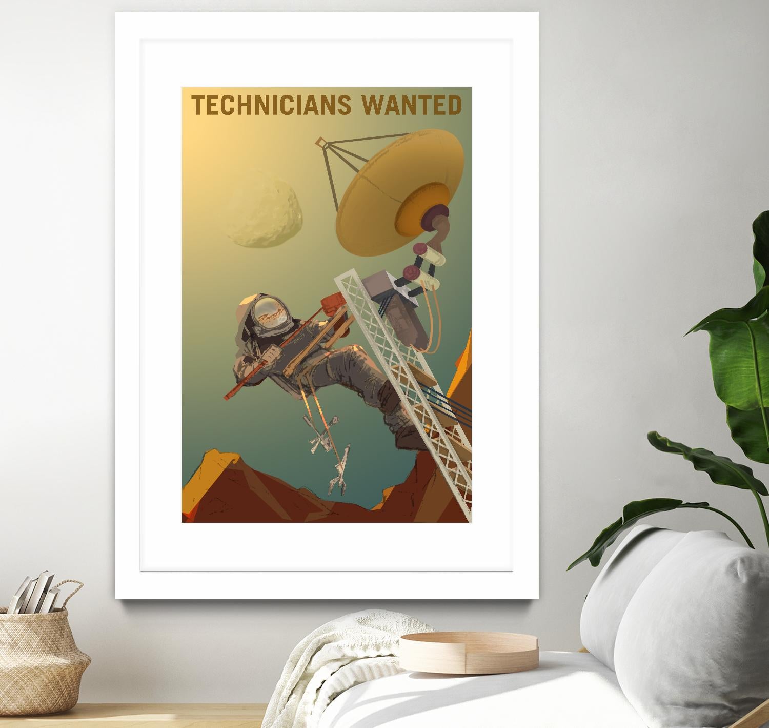 Technicians Wanted by NASA on GIANT ART - multicolor novelty