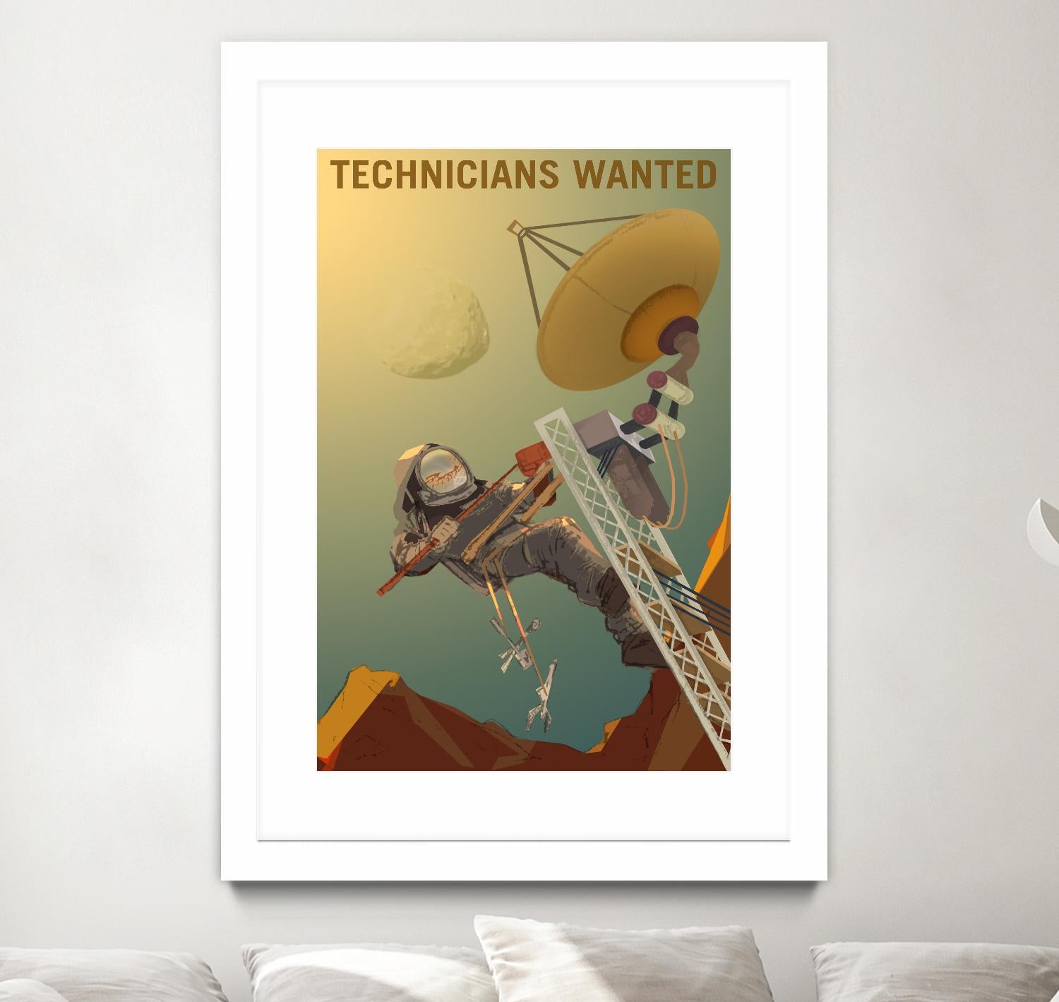 Technicians Wanted by NASA on GIANT ART - multicolor novelty