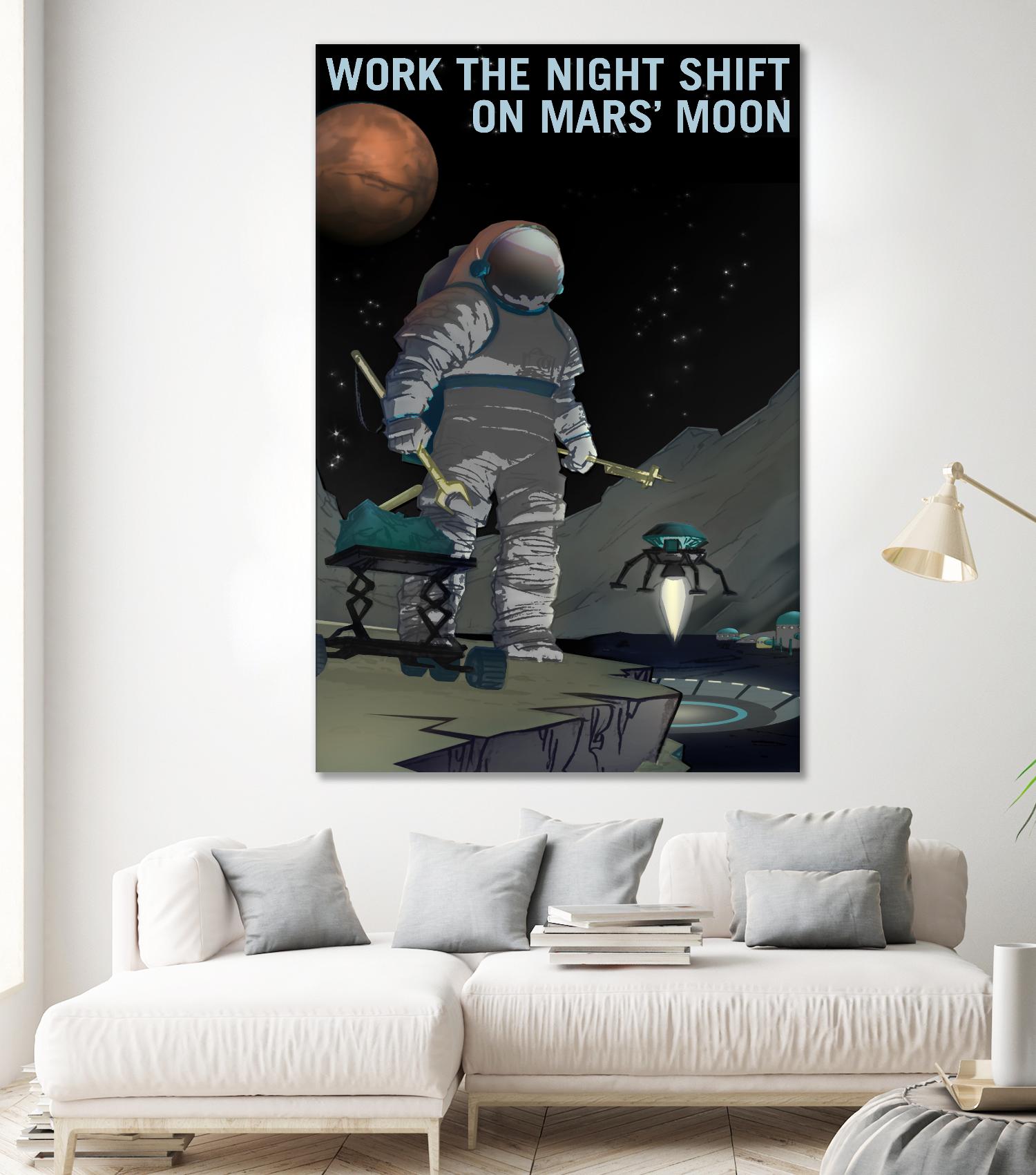 Work the Night Shift by NASA on GIANT ART - multicolor novelty