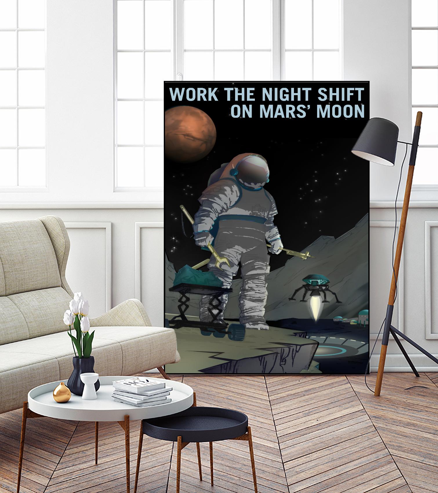 Work the Night Shift by NASA on GIANT ART - multicolor novelty