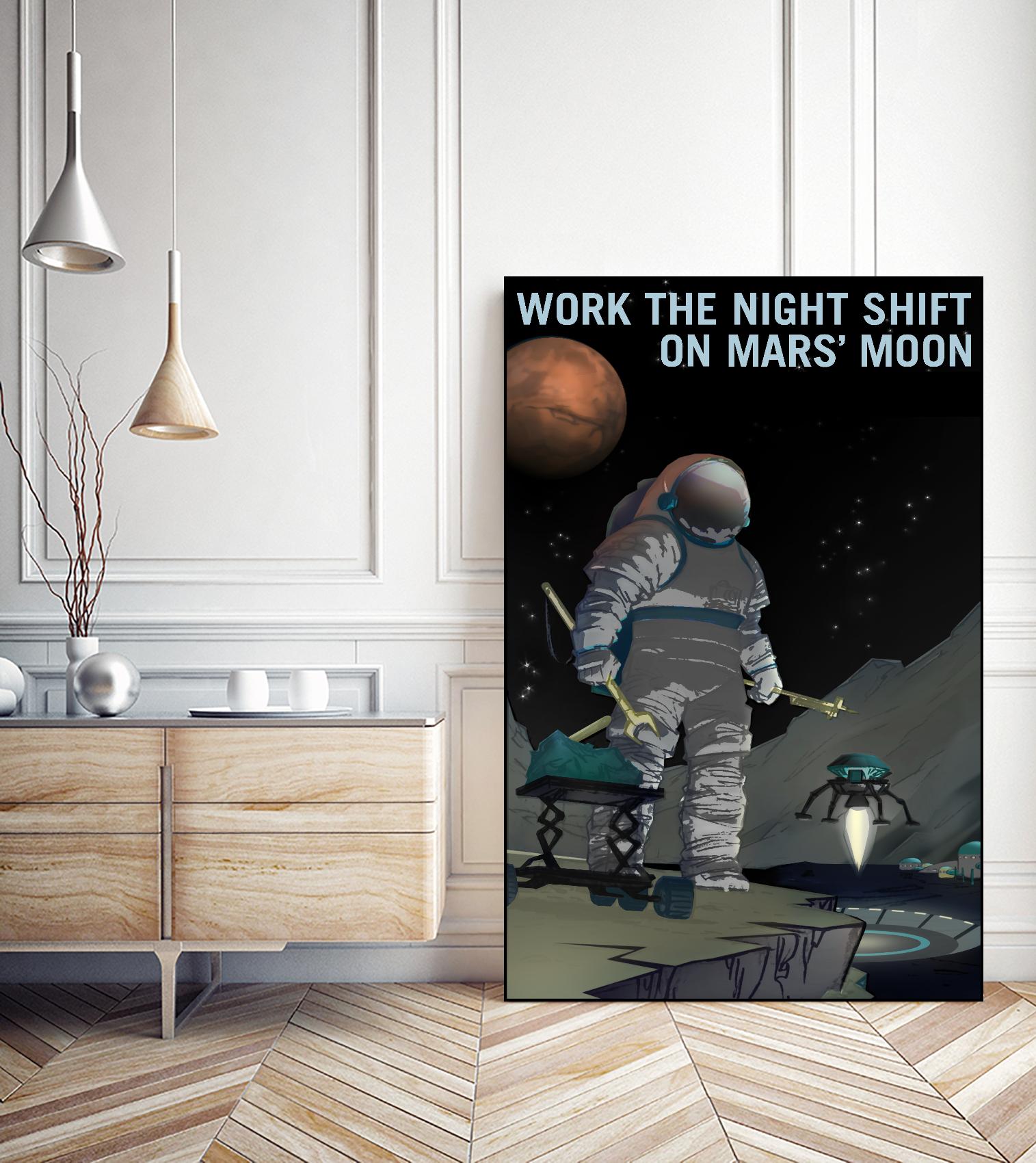 Work the Night Shift by NASA on GIANT ART - multicolor novelty