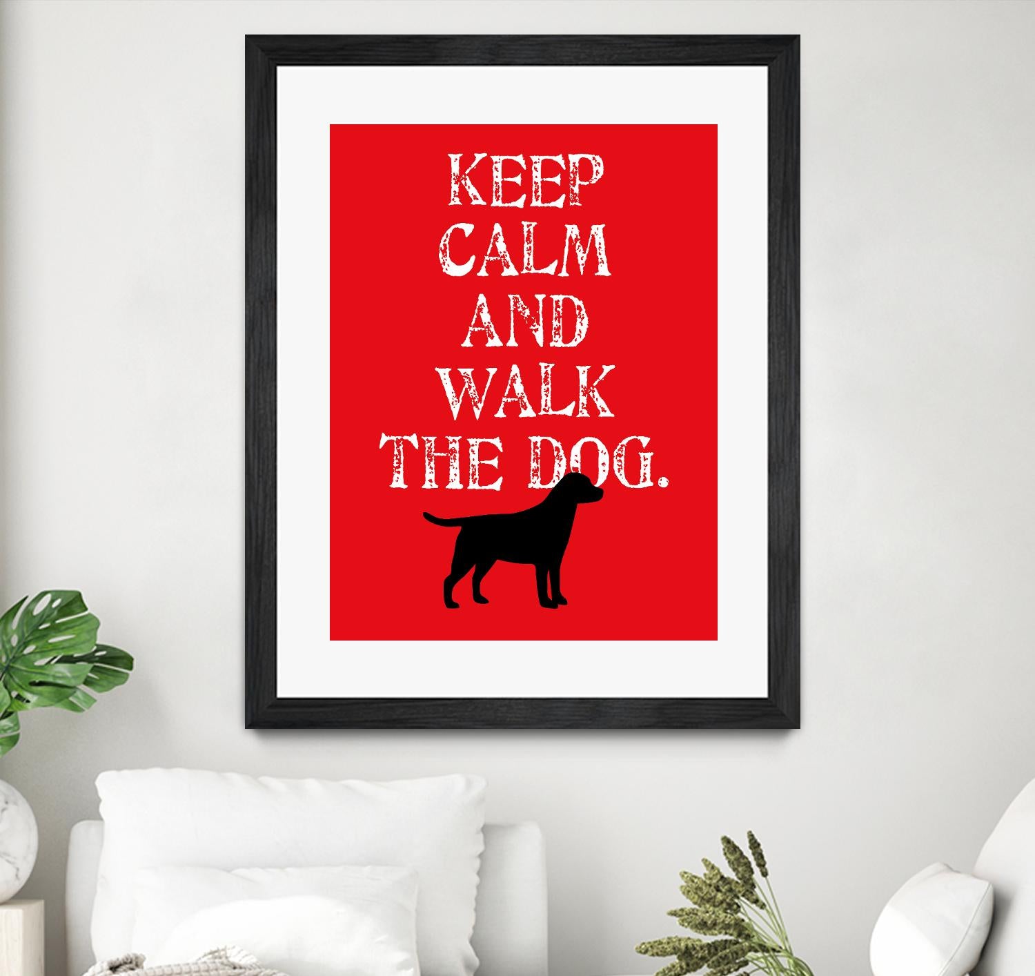 Keep Calm (Labrador) by Ginger Oliphant on GIANT ART - red inspirational, animals, novelty, design/type, dogs, humor, illustration