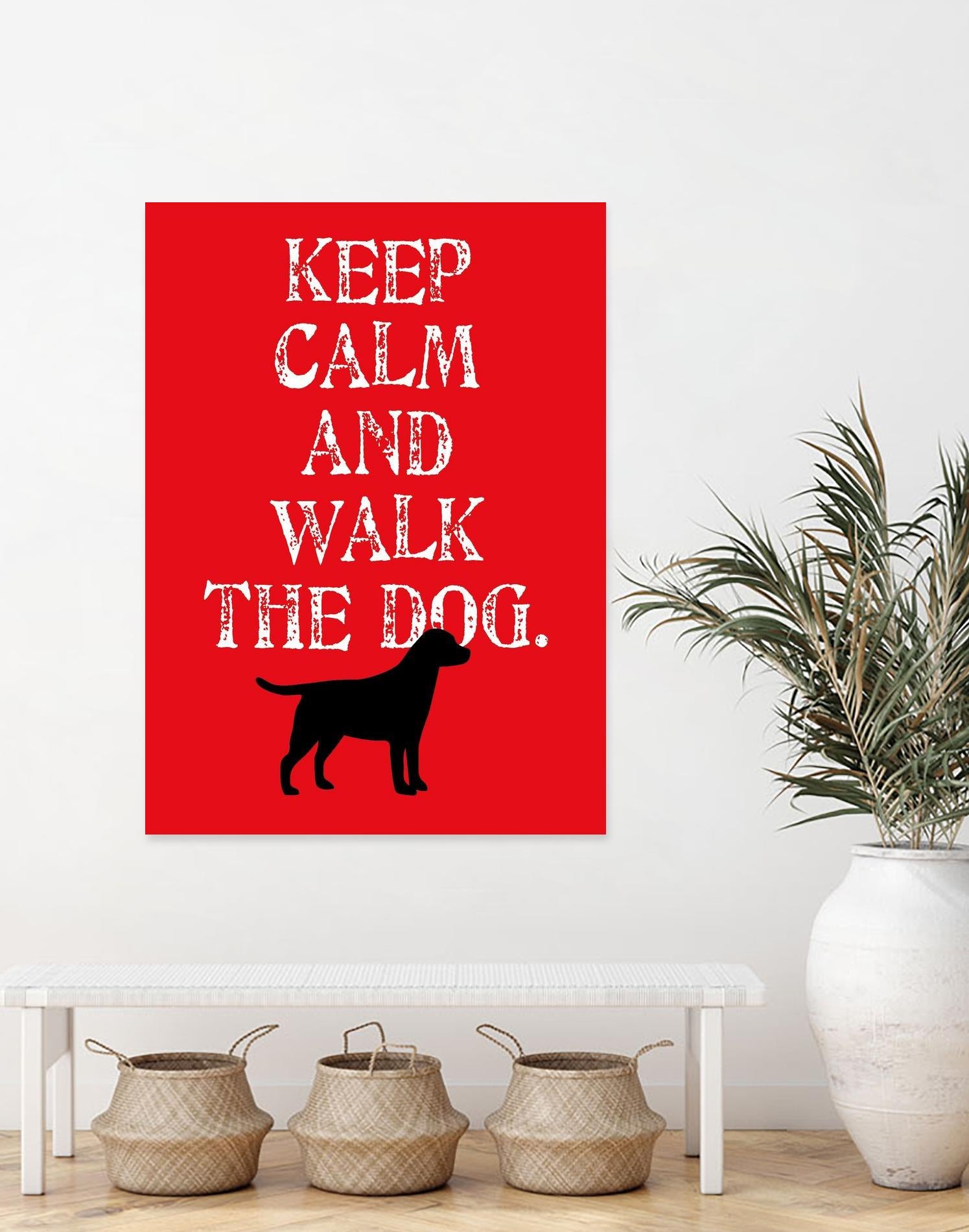 Keep Calm (Labrador) by Ginger Oliphant on GIANT ART - red inspirational, animals, novelty, design/type, dogs, humor, illustration