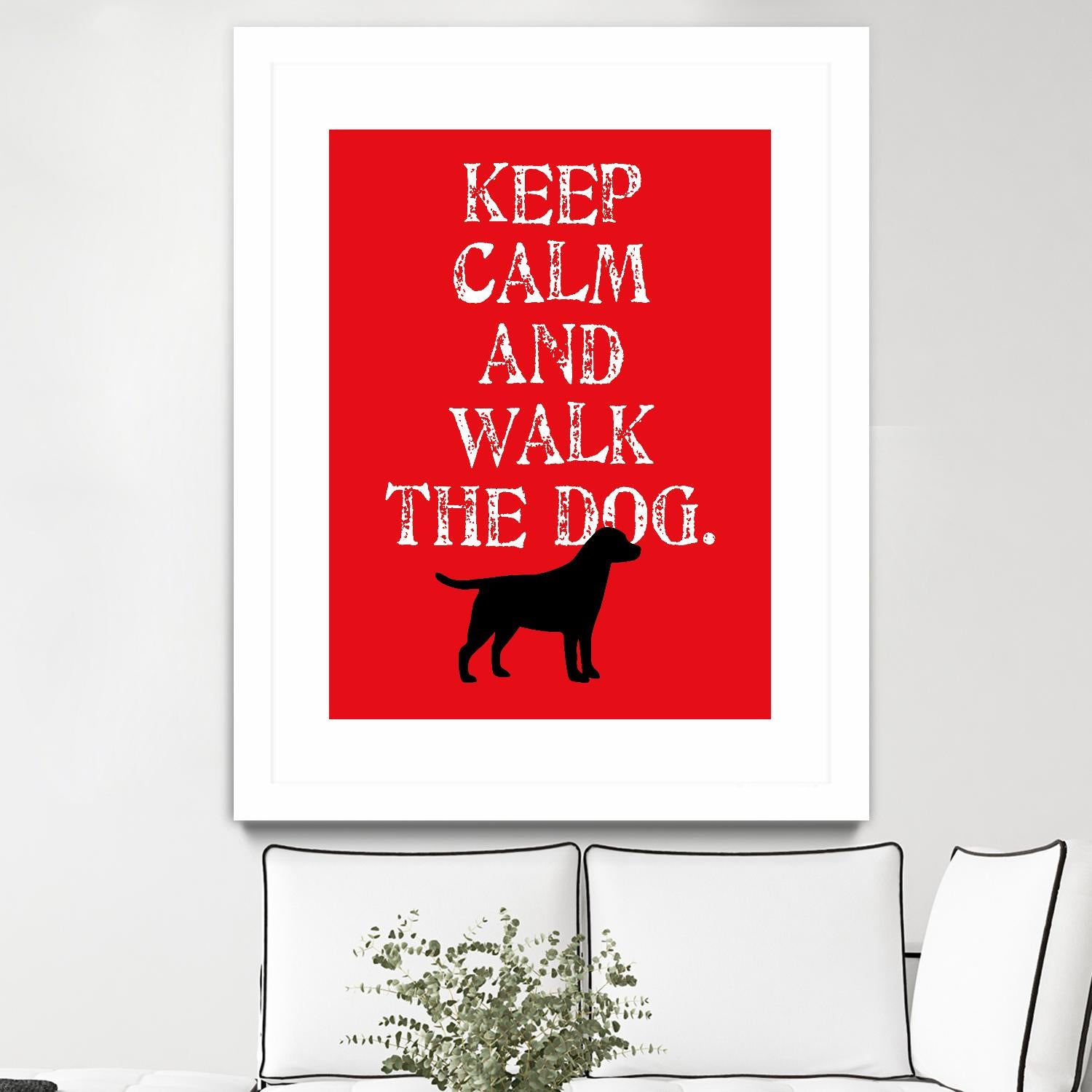 Keep Calm (Labrador) by Ginger Oliphant on GIANT ART - red inspirational, animals, novelty, design/type, dogs, humor, illustration