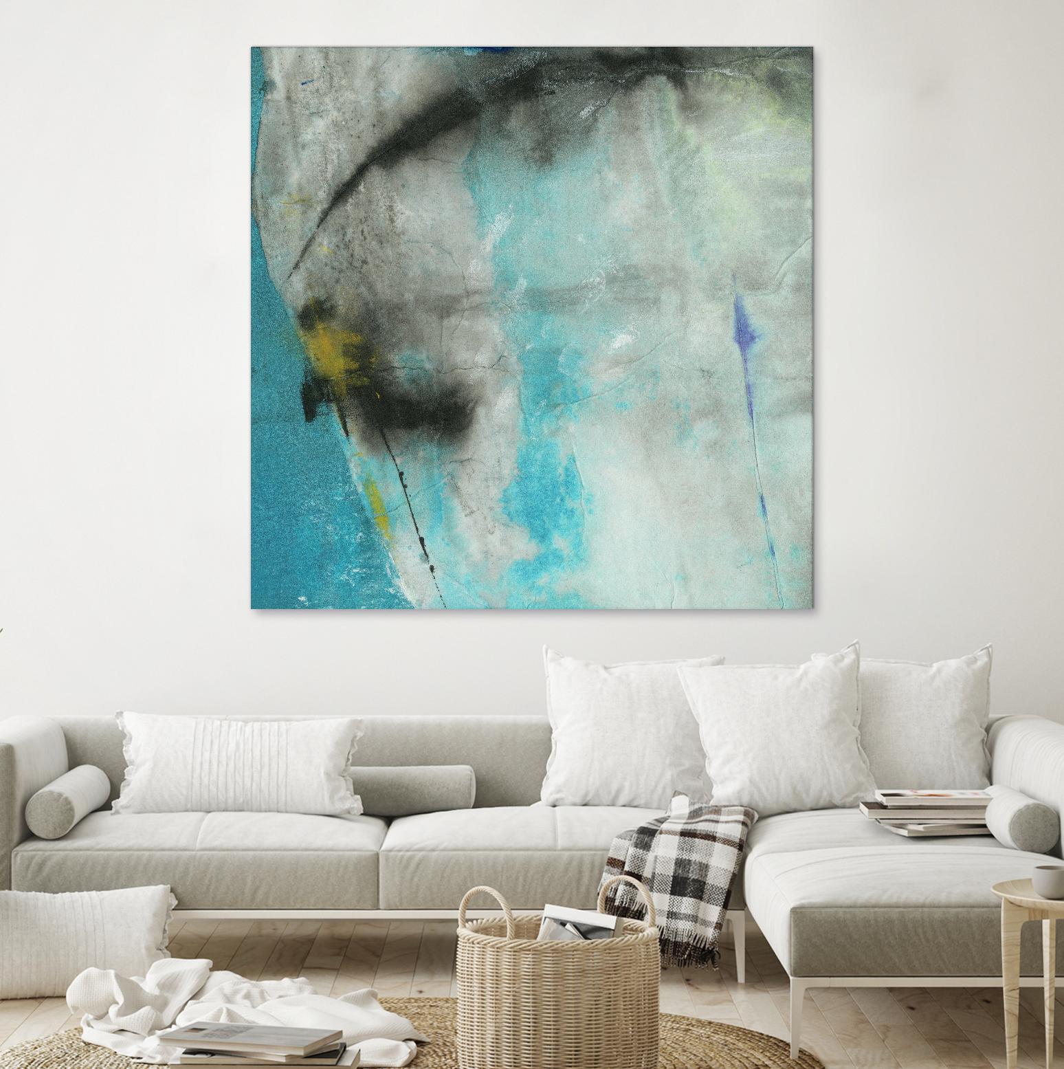 Into the Surf One by Michelle Oppenheimer on GIANT ART - grey abstract