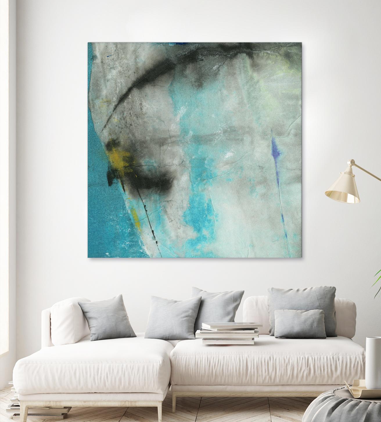 Into the Surf One by Michelle Oppenheimer on GIANT ART - grey abstract