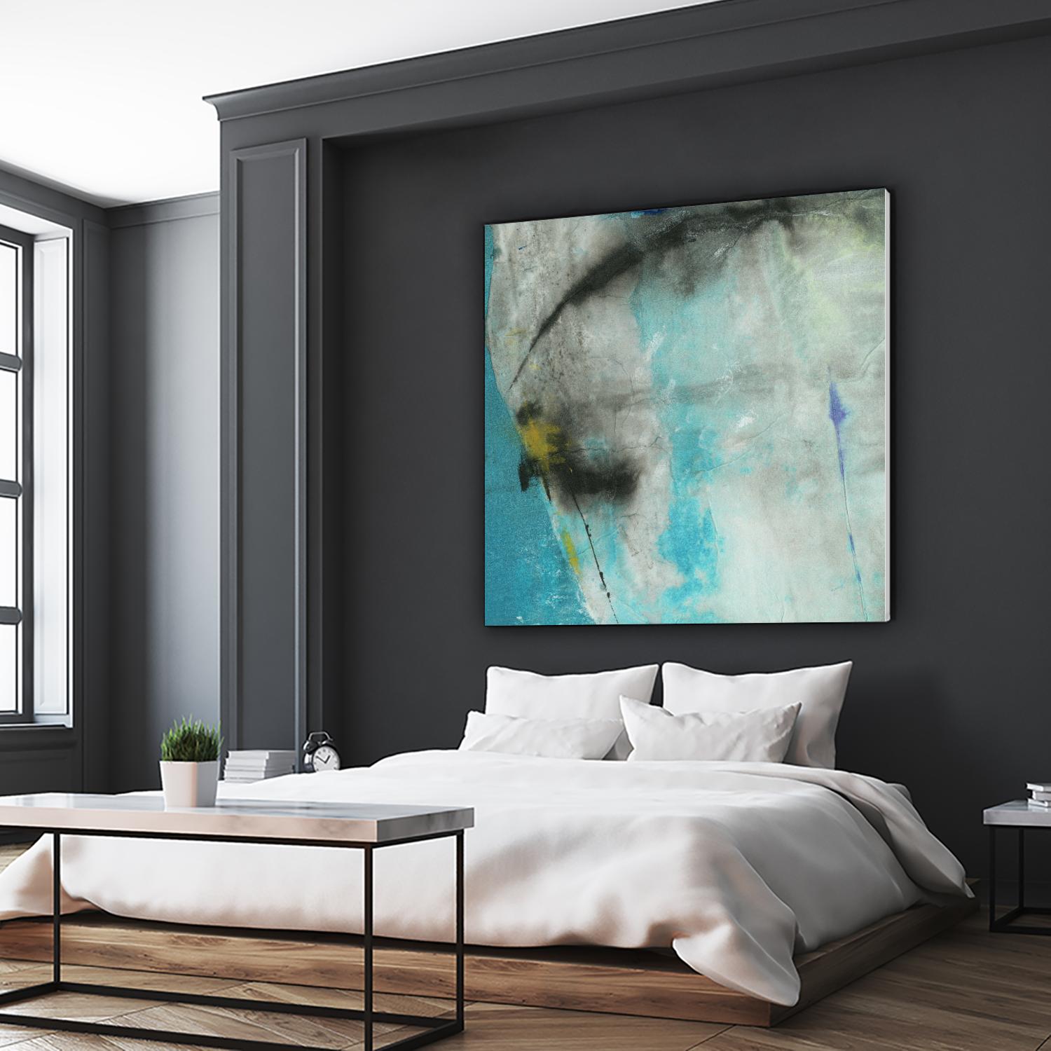 Into the Surf One by Michelle Oppenheimer on GIANT ART - grey abstract