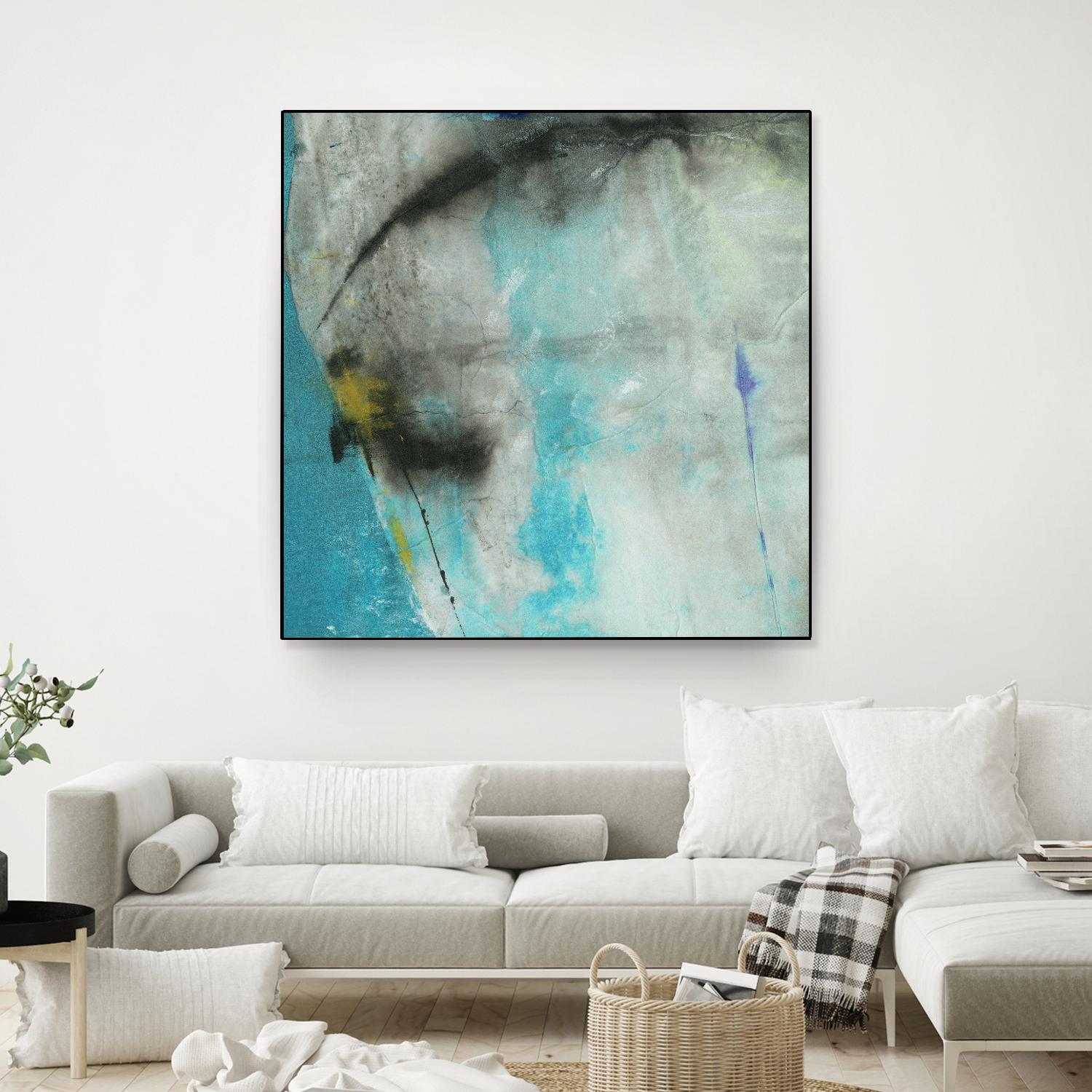 Into the Surf One by Michelle Oppenheimer on GIANT ART - grey abstract