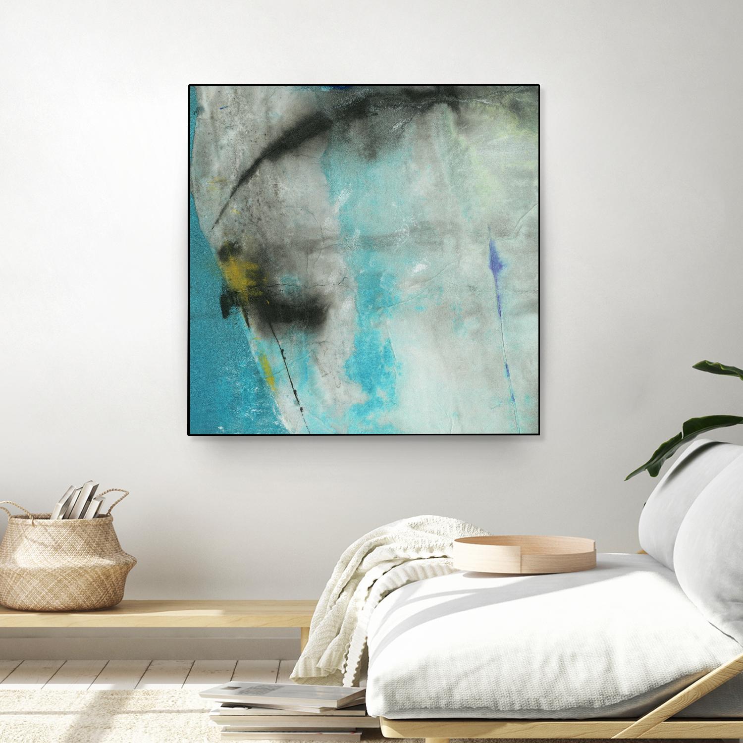 Into the Surf One by Michelle Oppenheimer on GIANT ART - grey abstract