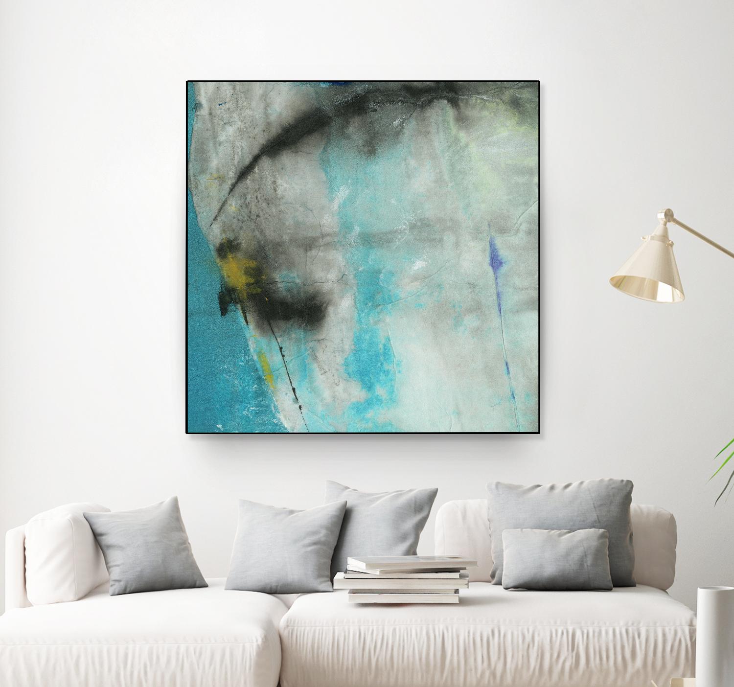 Into the Surf One by Michelle Oppenheimer on GIANT ART - grey abstract