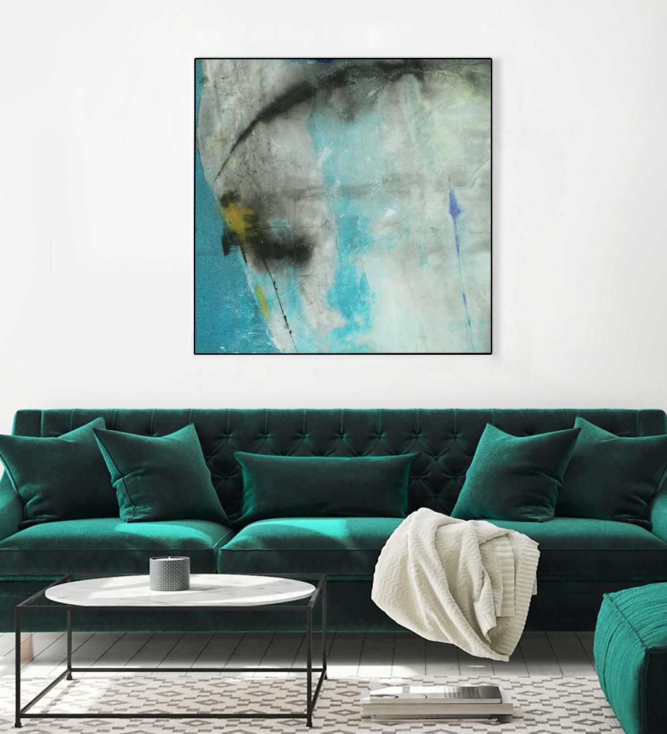 Into the Surf One by Michelle Oppenheimer on GIANT ART - grey abstract