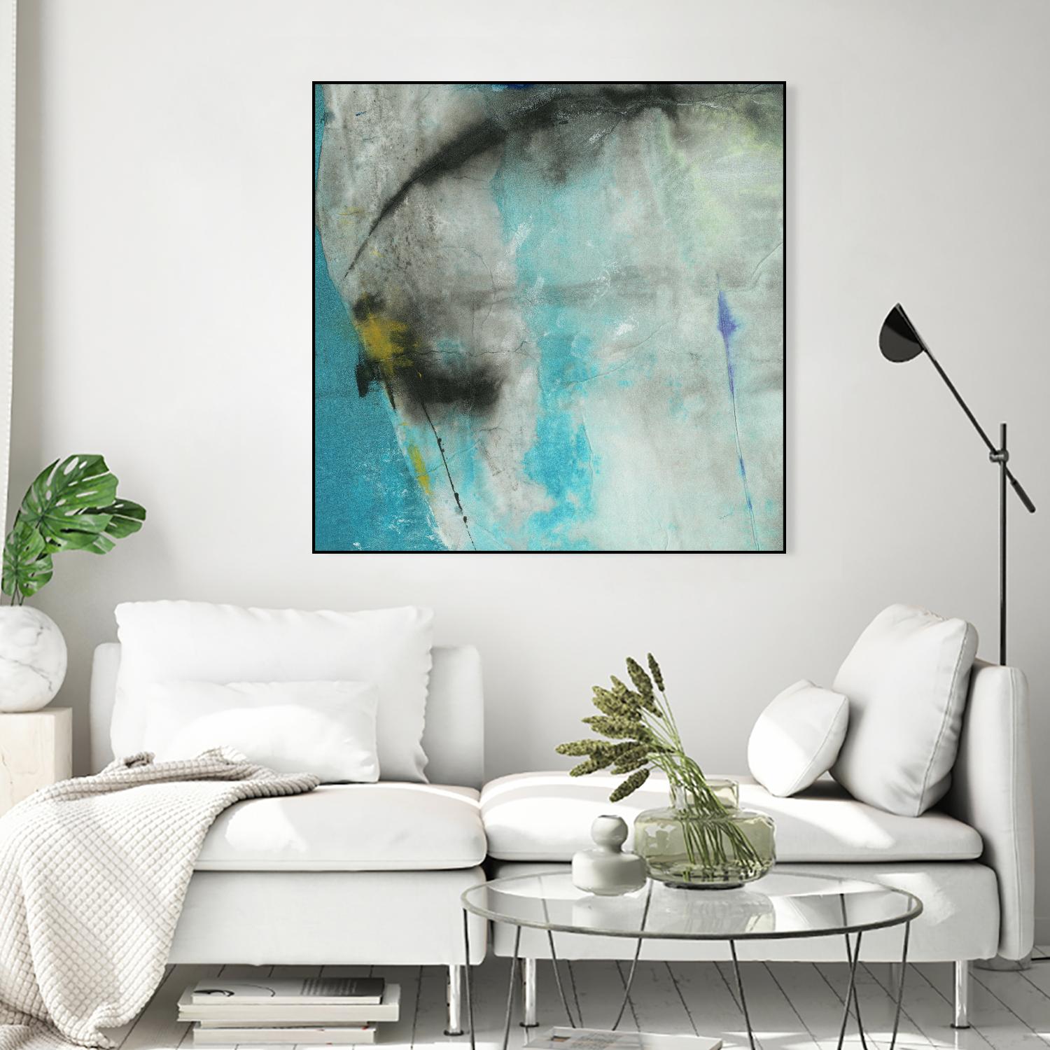 Into the Surf One by Michelle Oppenheimer on GIANT ART - grey abstract