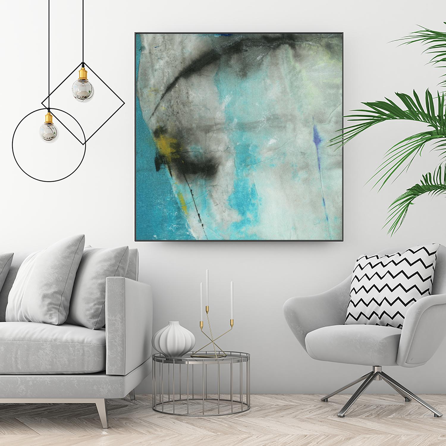 Into the Surf One by Michelle Oppenheimer on GIANT ART - grey abstract