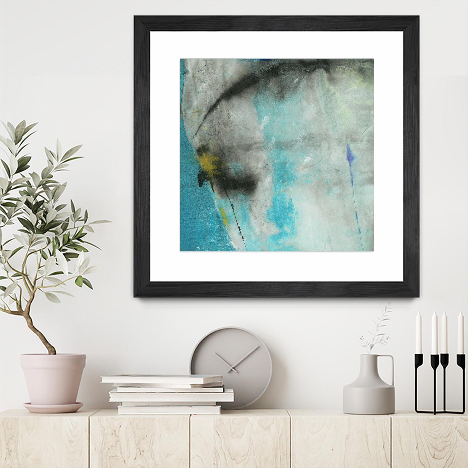 Into the Surf One by Michelle Oppenheimer on GIANT ART - grey abstract