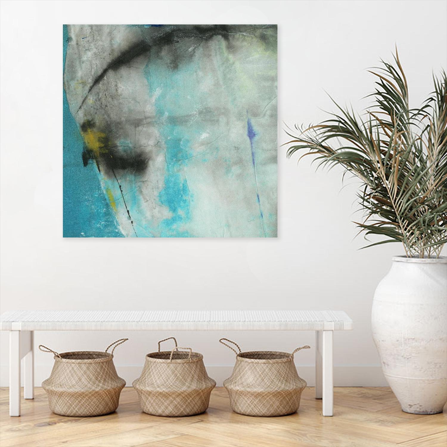 Into the Surf One by Michelle Oppenheimer on GIANT ART - grey abstract