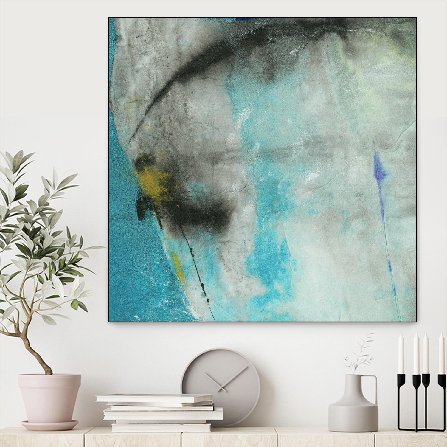Into the Surf One by Michelle Oppenheimer on GIANT ART - grey abstract
