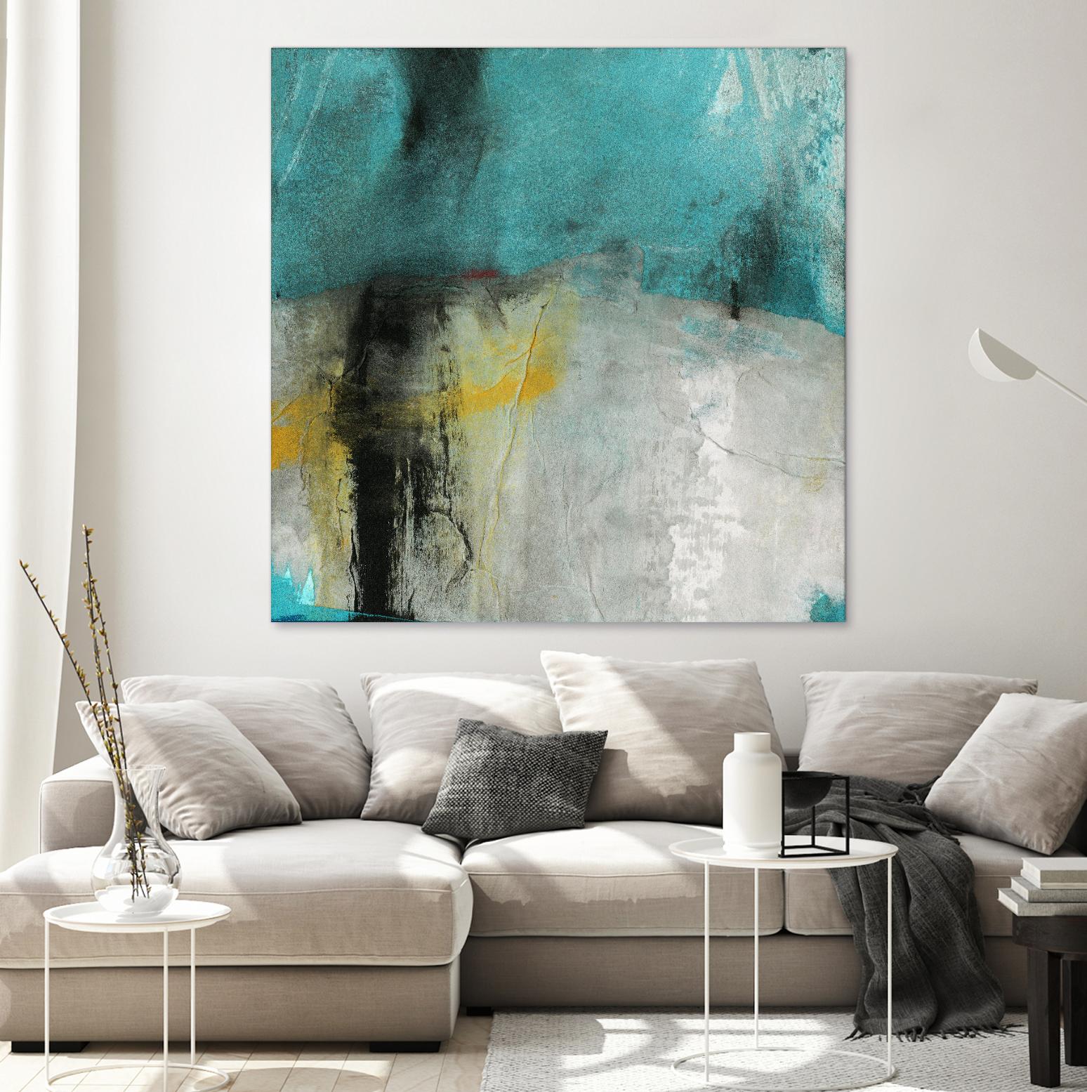 Into the Surf Two by Michelle Oppenheimer on GIANT ART - yellow abstract