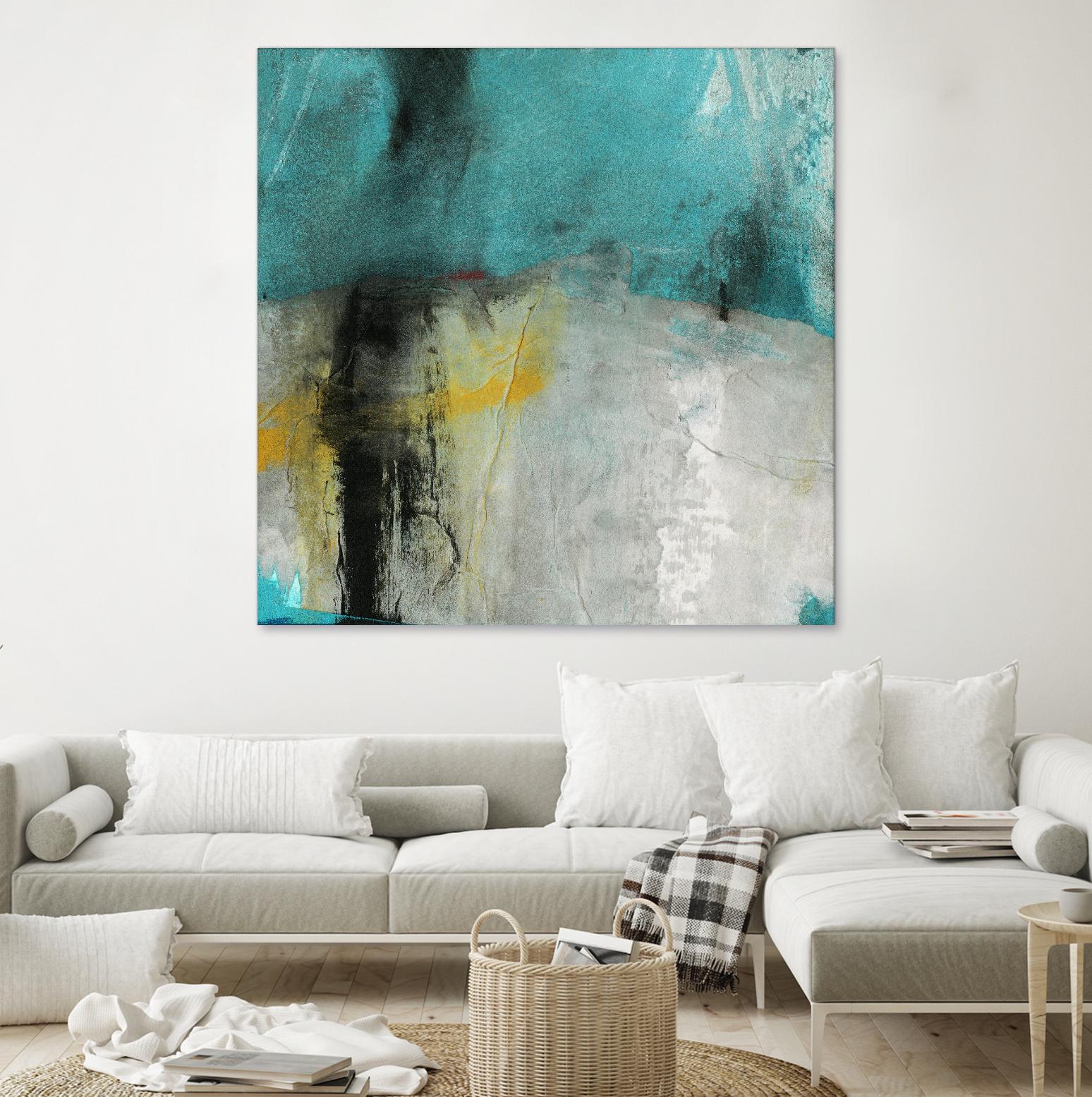 Into the Surf Two by Michelle Oppenheimer on GIANT ART - yellow abstract