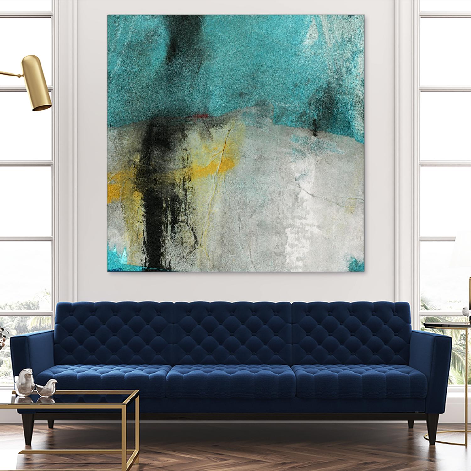 Into the Surf Two by Michelle Oppenheimer on GIANT ART - yellow abstract