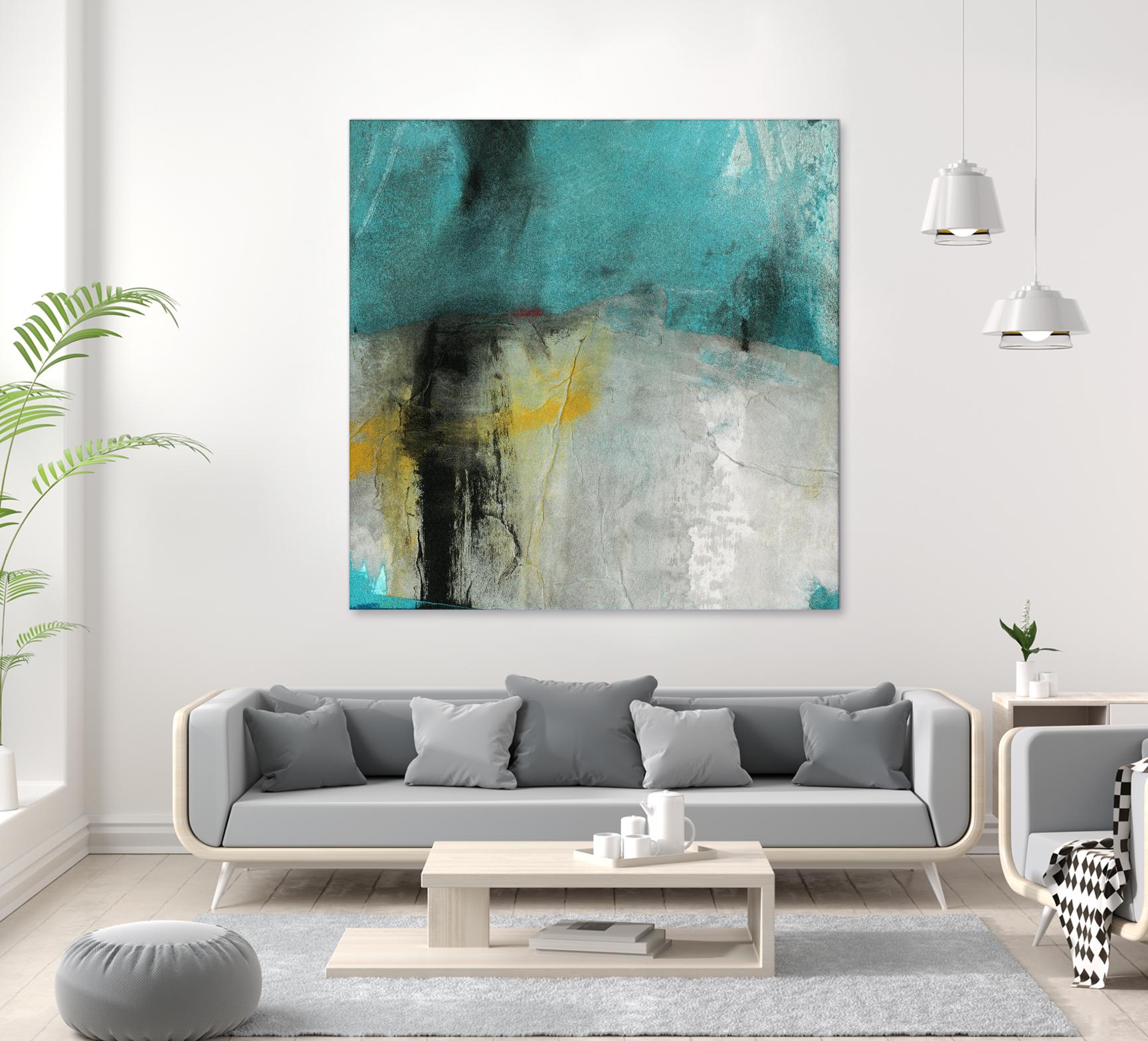 Into the Surf Two by Michelle Oppenheimer on GIANT ART - yellow abstract