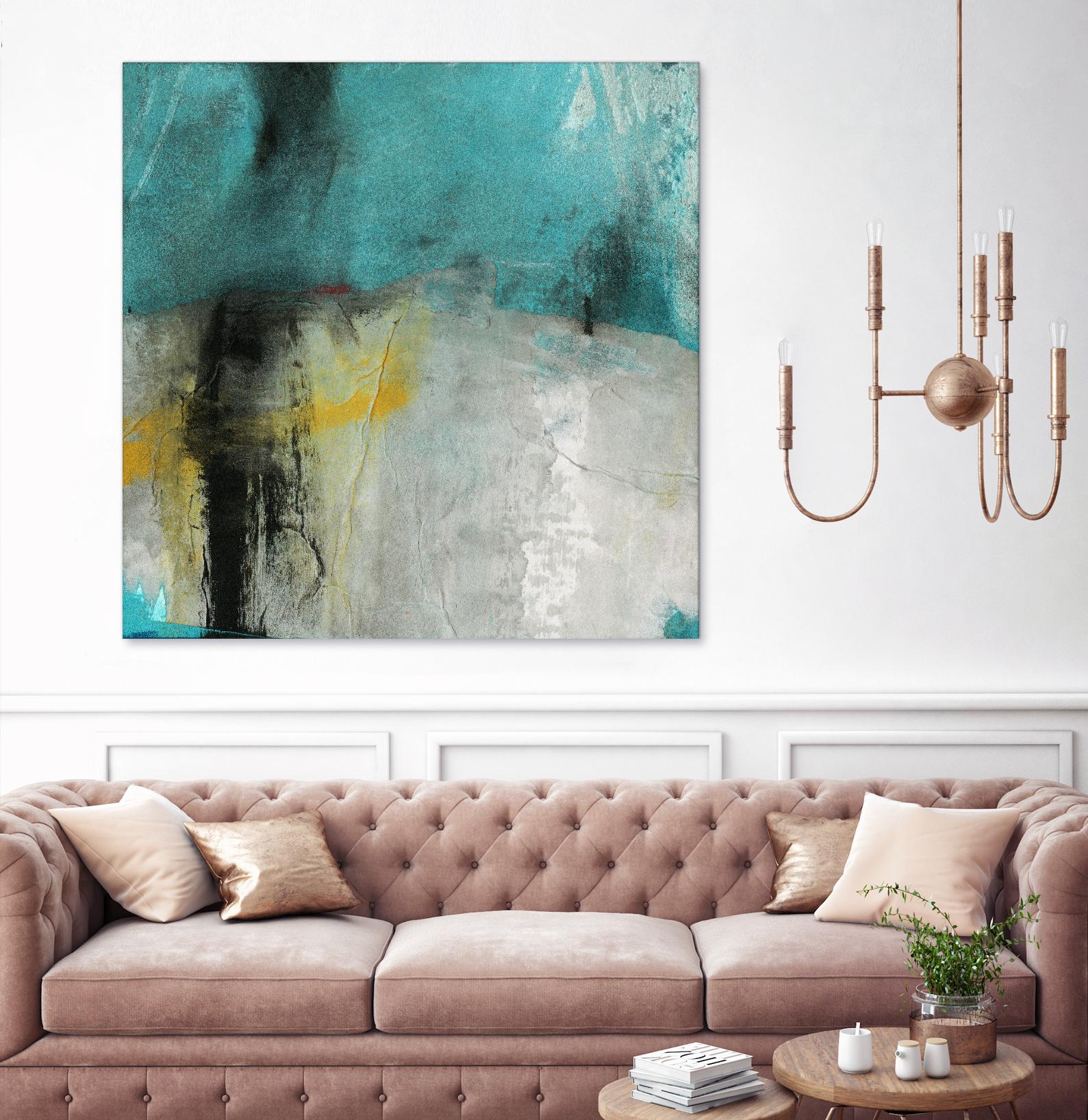 Into the Surf Two by Michelle Oppenheimer on GIANT ART - yellow abstract