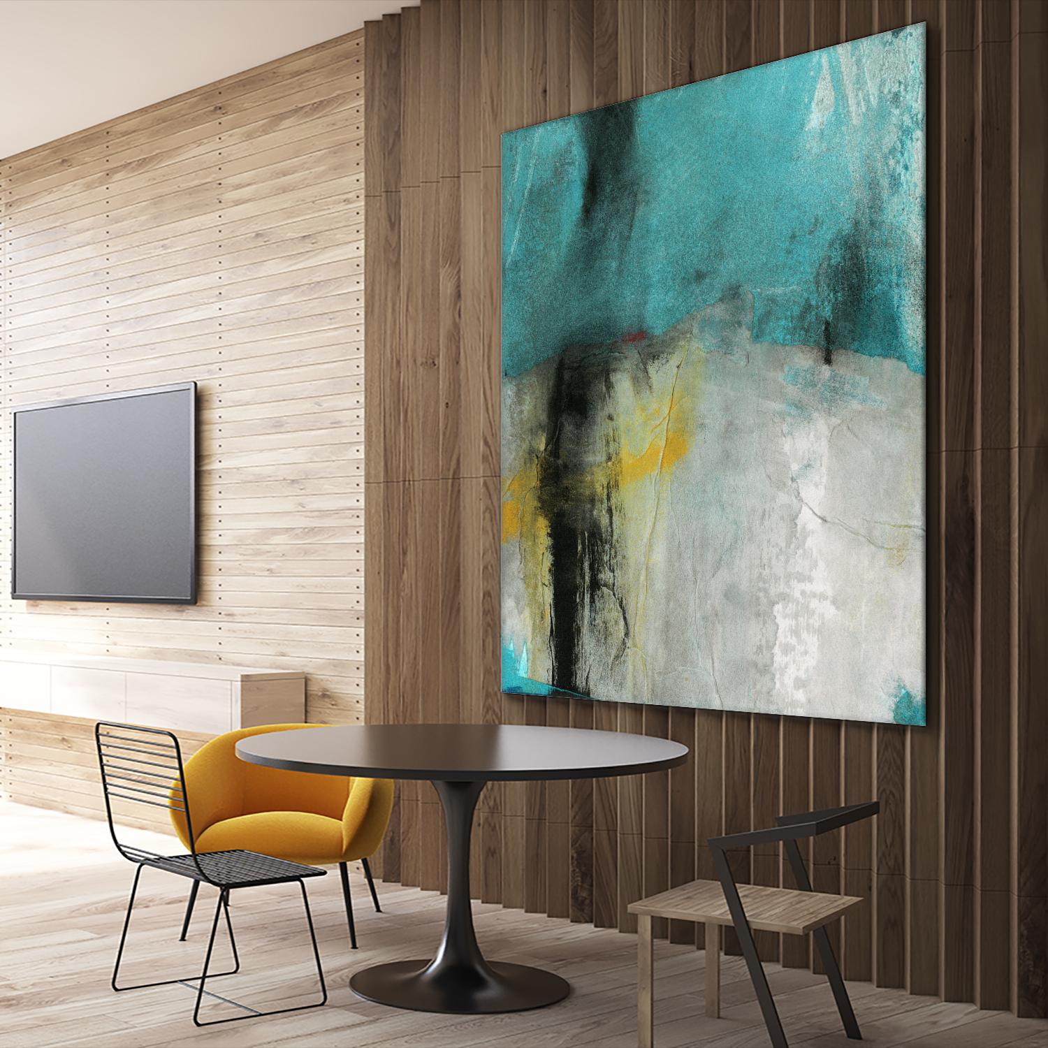 Into the Surf Two by Michelle Oppenheimer on GIANT ART - yellow abstract