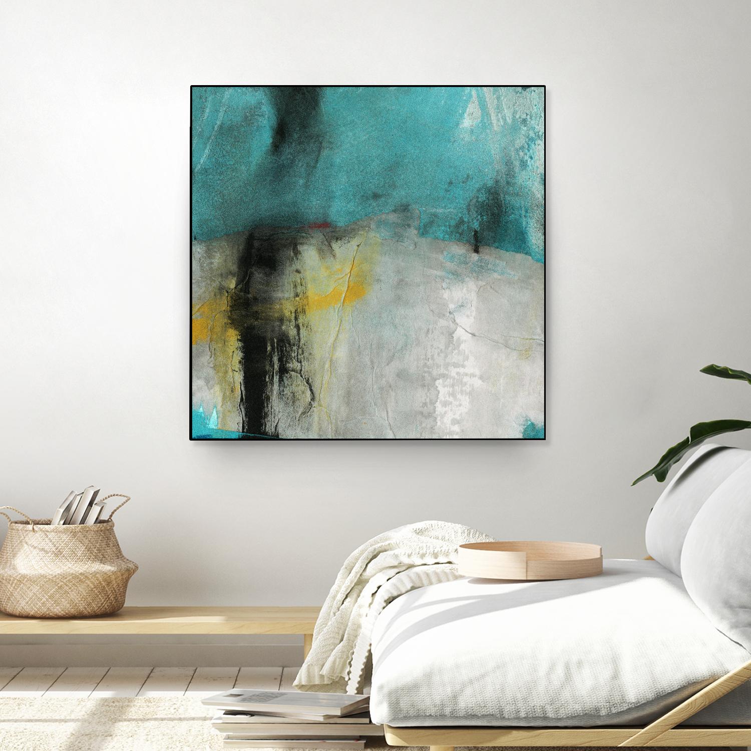 Into the Surf Two by Michelle Oppenheimer on GIANT ART - yellow abstract