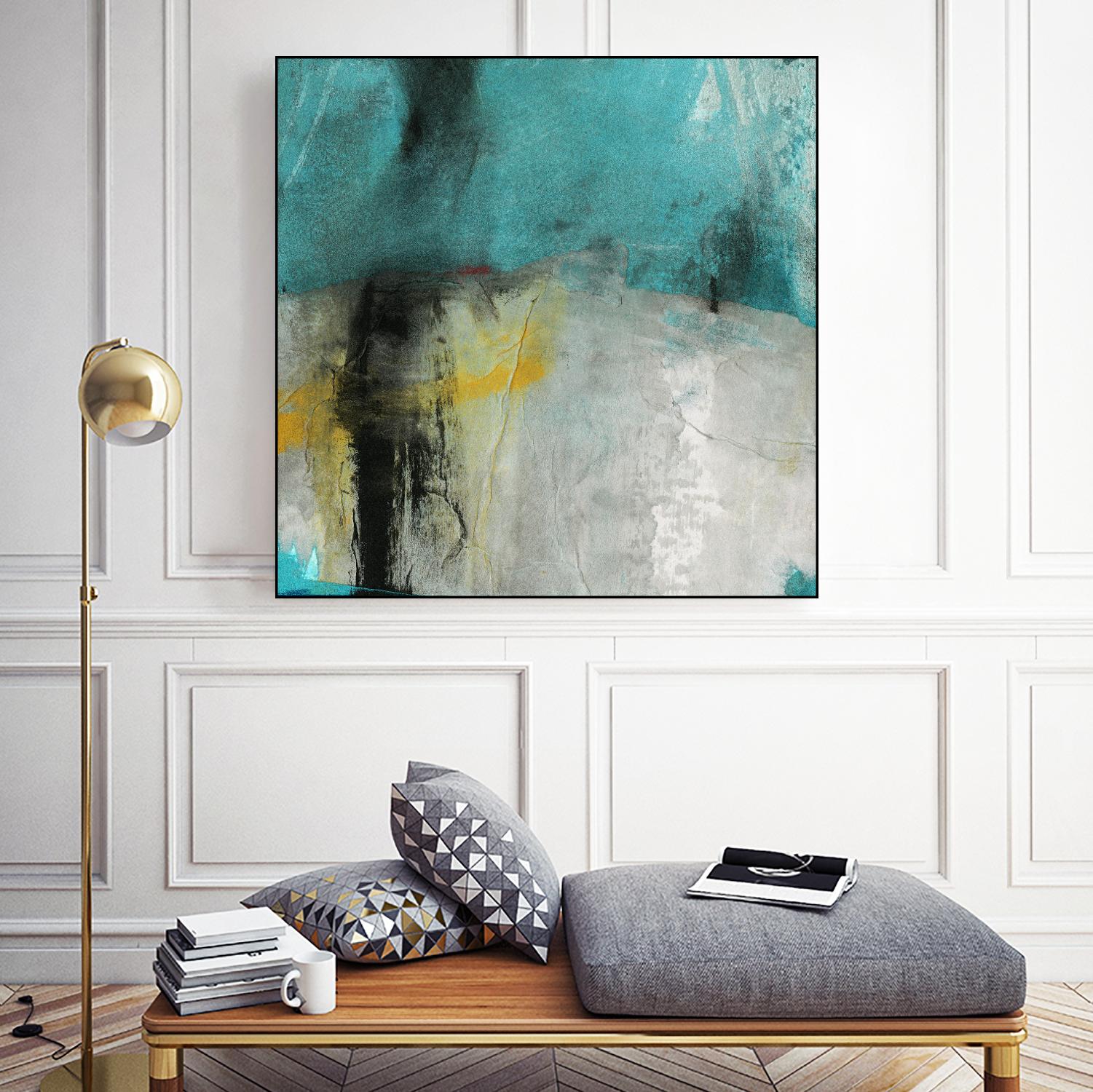 Into the Surf Two by Michelle Oppenheimer on GIANT ART - yellow abstract