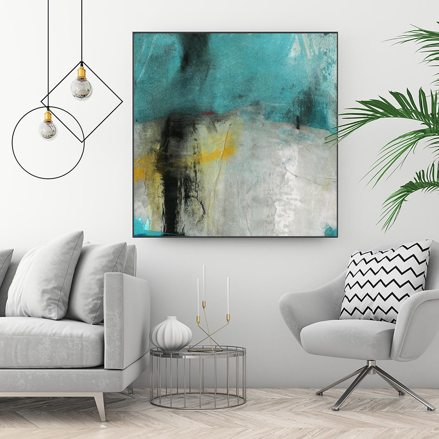 Into the Surf Two by Michelle Oppenheimer on GIANT ART - yellow abstract