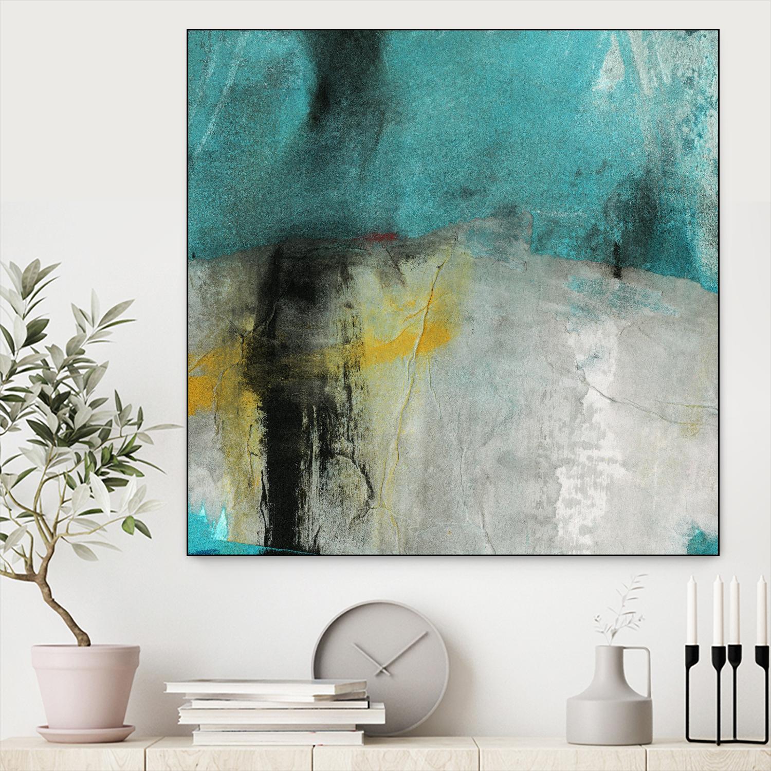Into the Surf Two by Michelle Oppenheimer on GIANT ART - yellow abstract