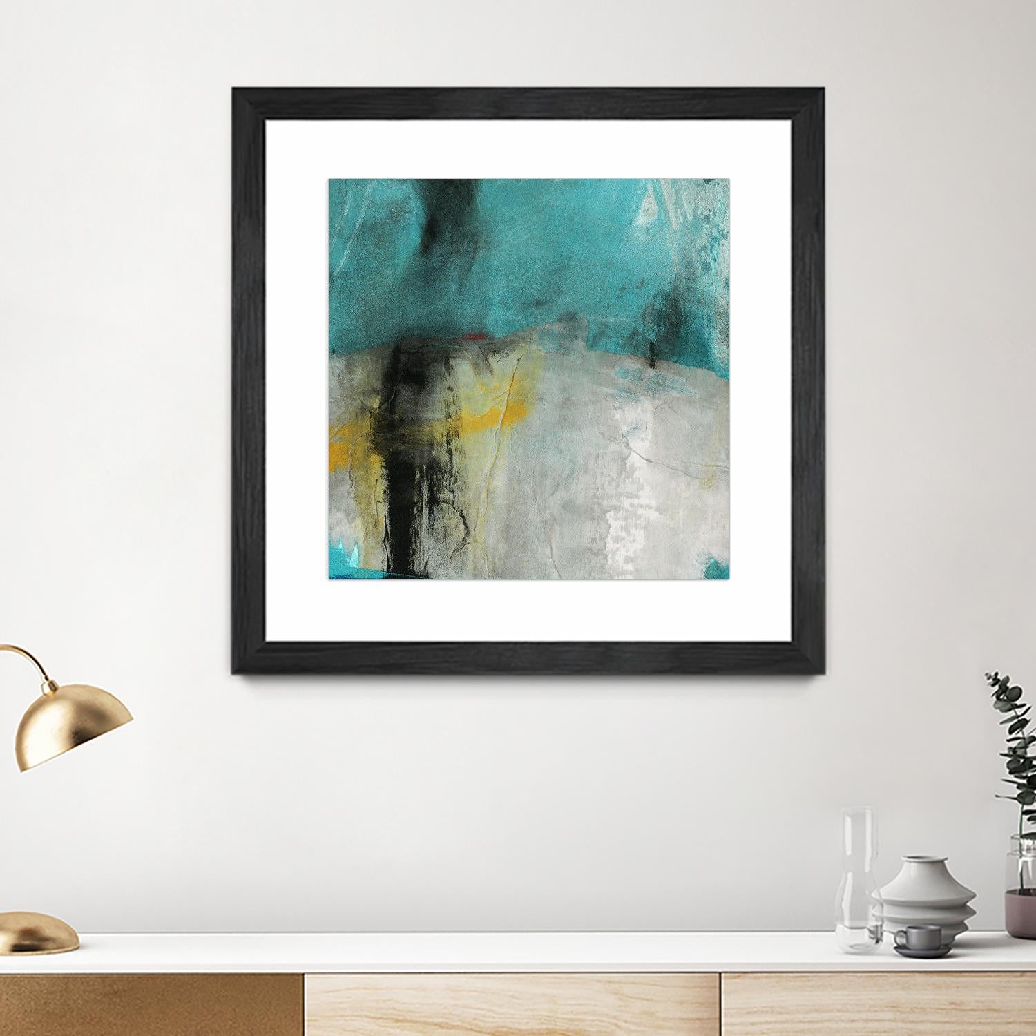 Into the Surf Two by Michelle Oppenheimer on GIANT ART - yellow abstract