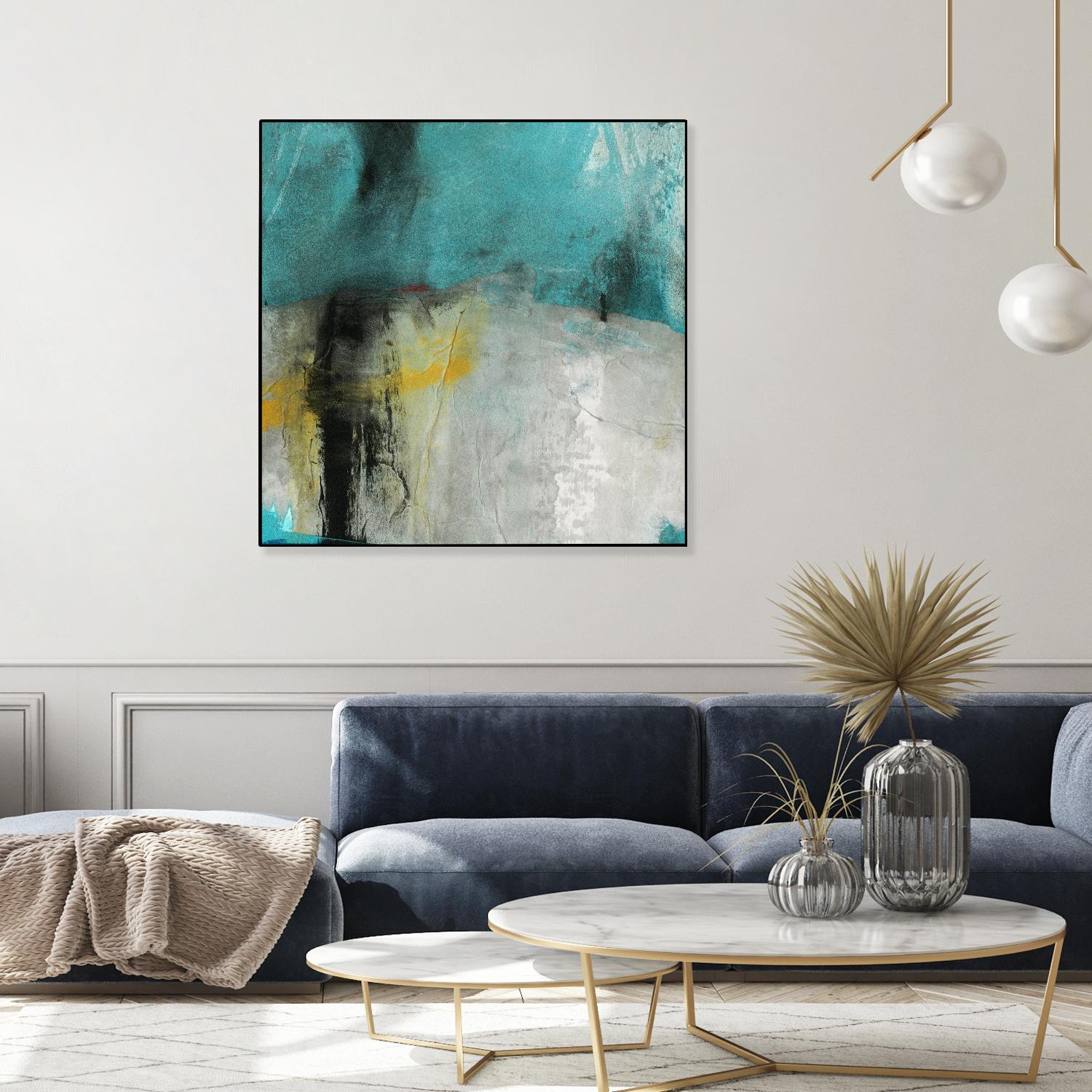 Into the Surf Two by Michelle Oppenheimer on GIANT ART - yellow abstract