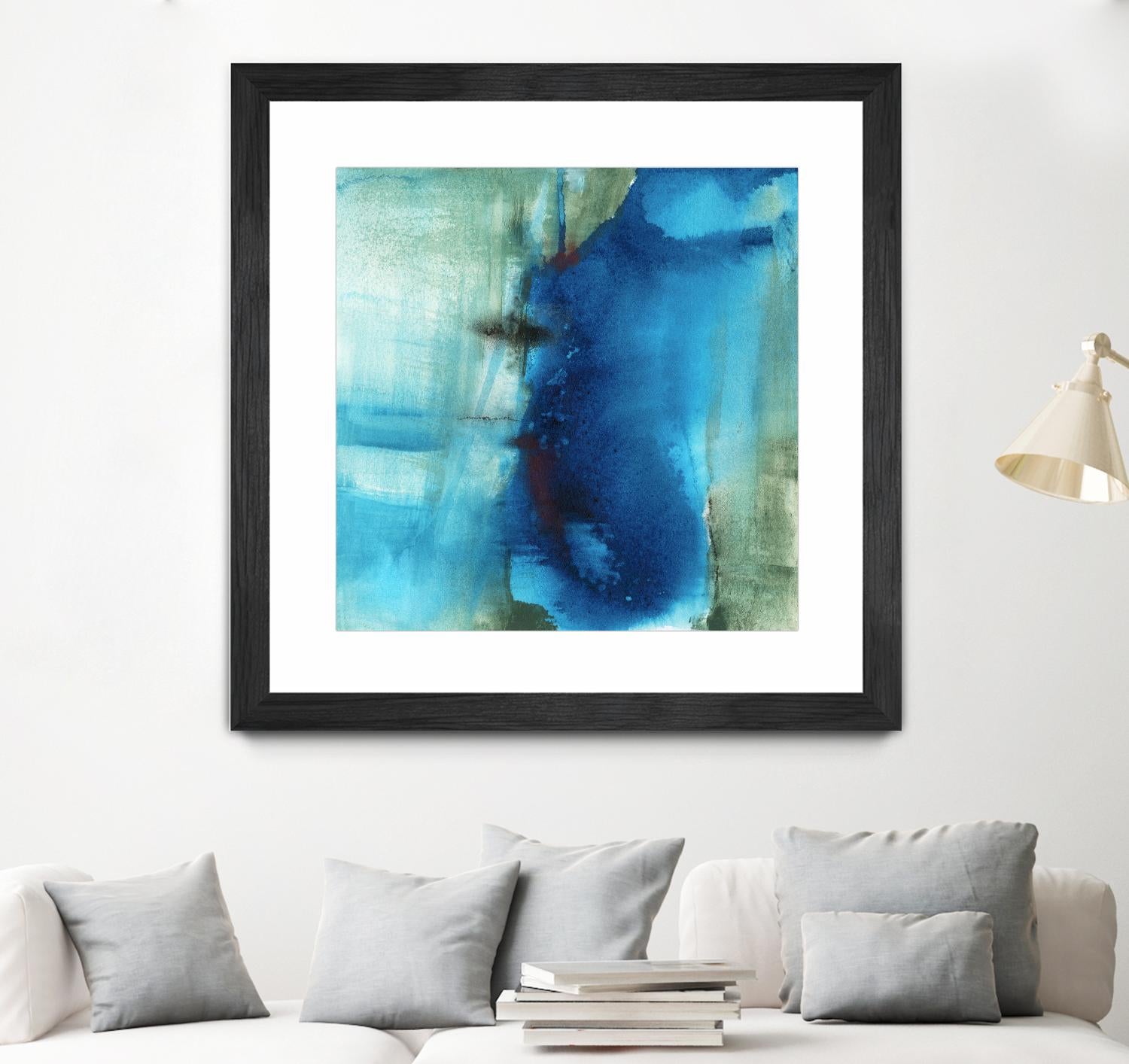 Another World I by Michelle Oppenheimer on GIANT ART - turquoise abstract