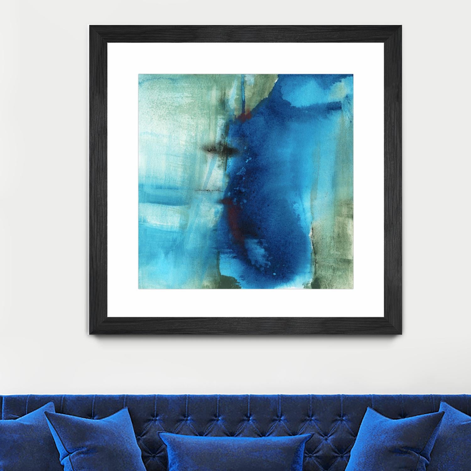 Another World I by Michelle Oppenheimer on GIANT ART - turquoise abstract