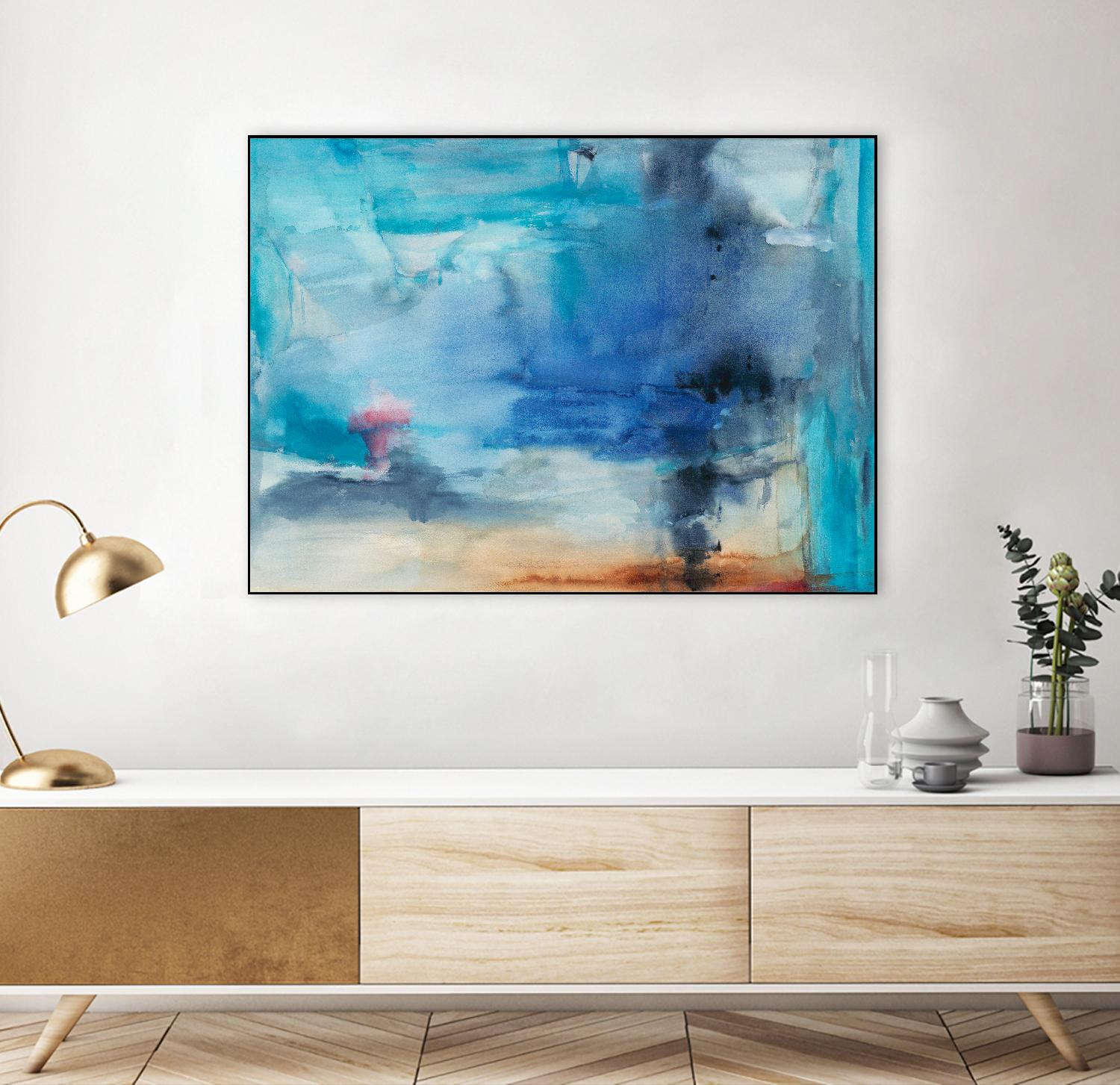 Out to Sea by Michelle Oppenheimer on GIANT ART - grey abstract