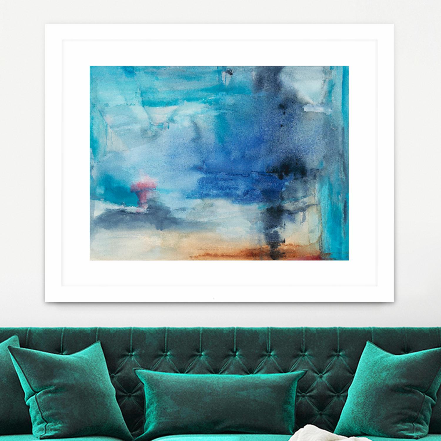 Out to Sea by Michelle Oppenheimer on GIANT ART - grey abstract