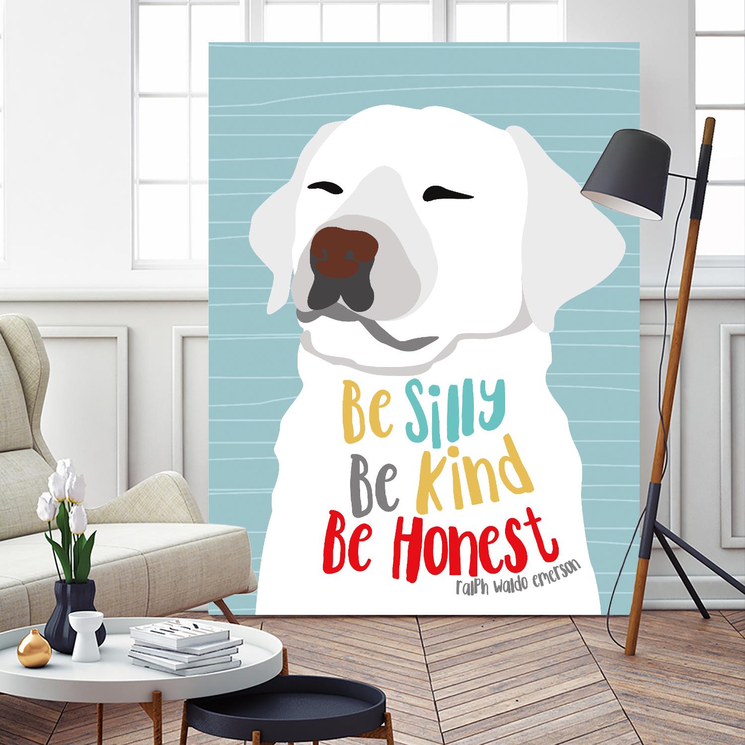 Be Silly, Kind and Honest by Ginger Oliphant on GIANT ART - multicolor animals; inspirational