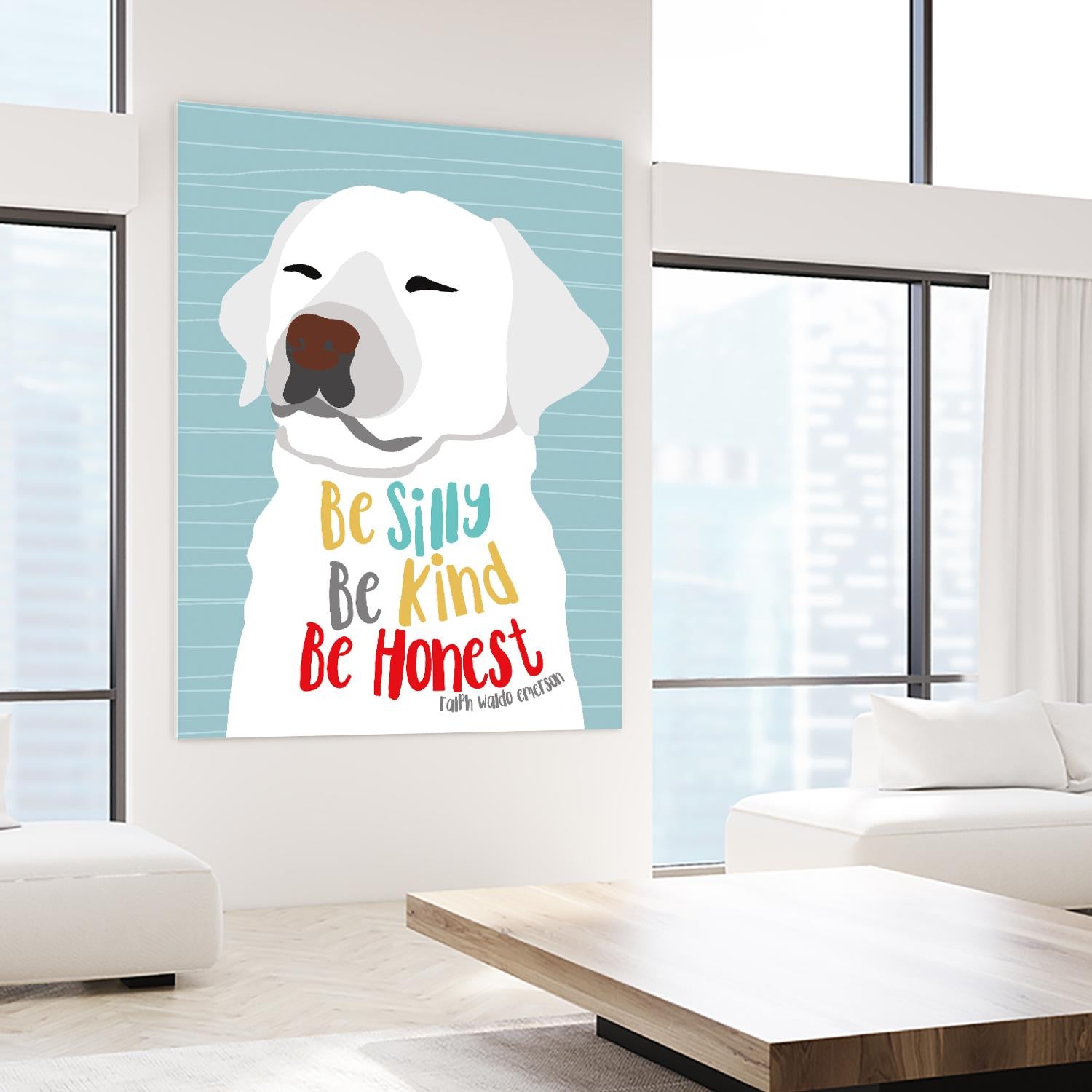 Be Silly, Kind and Honest by Ginger Oliphant on GIANT ART - multicolor animals; inspirational