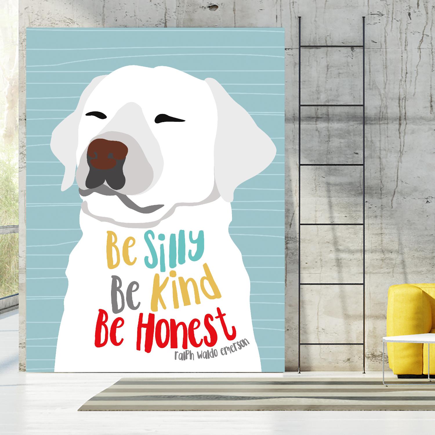 Be Silly, Kind and Honest by Ginger Oliphant on GIANT ART - multicolor animals; inspirational