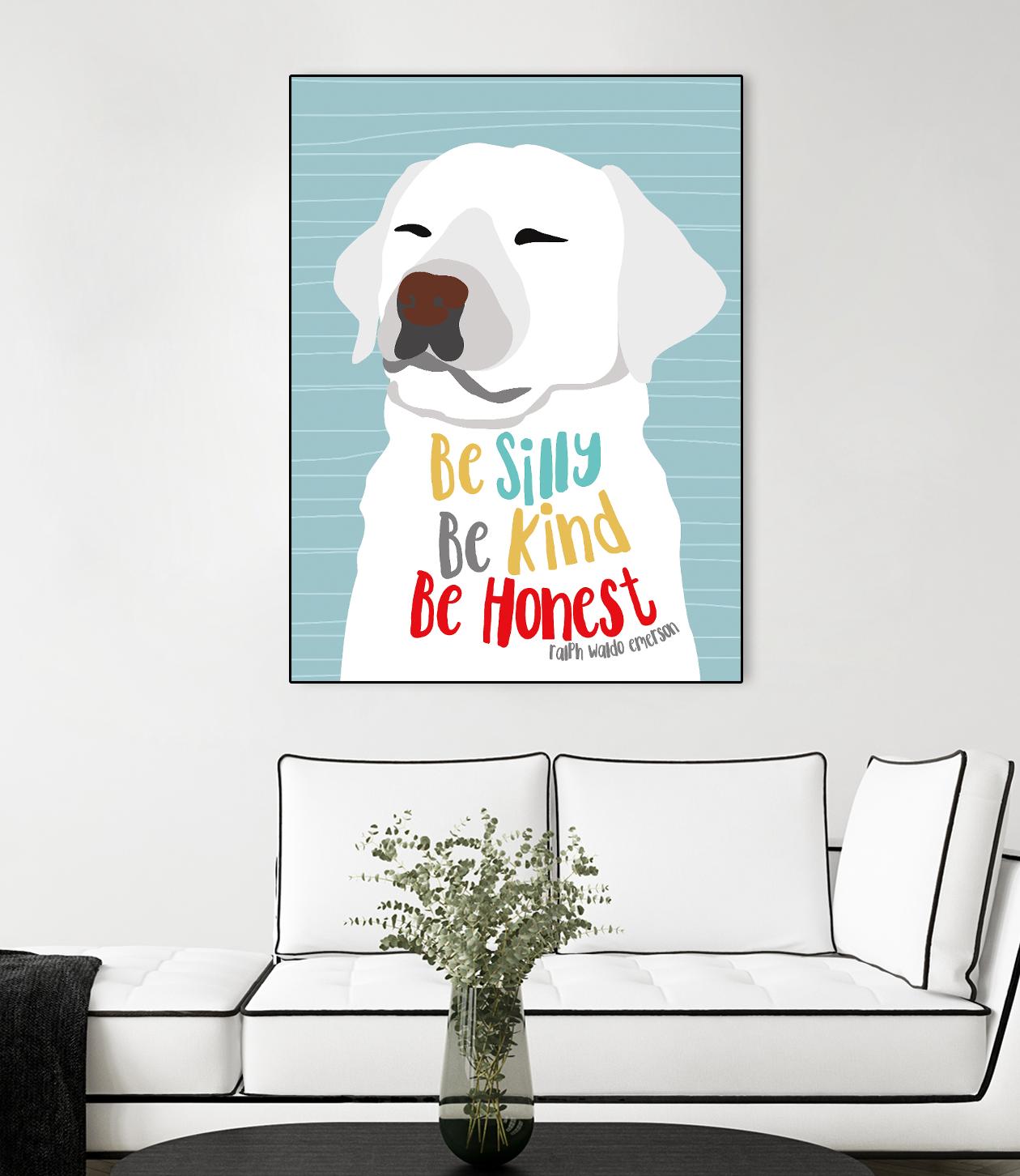 Be Silly, Kind and Honest by Ginger Oliphant on GIANT ART - multicolor animals; inspirational