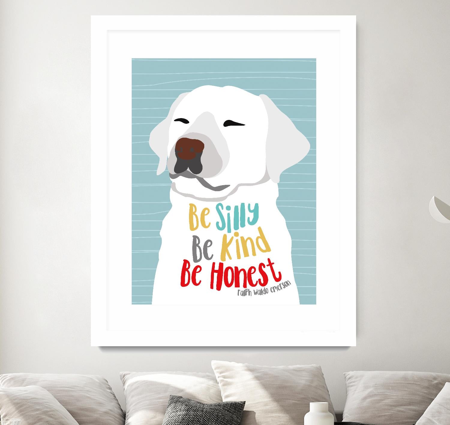 Be Silly, Kind and Honest by Ginger Oliphant on GIANT ART - multicolor animals; inspirational