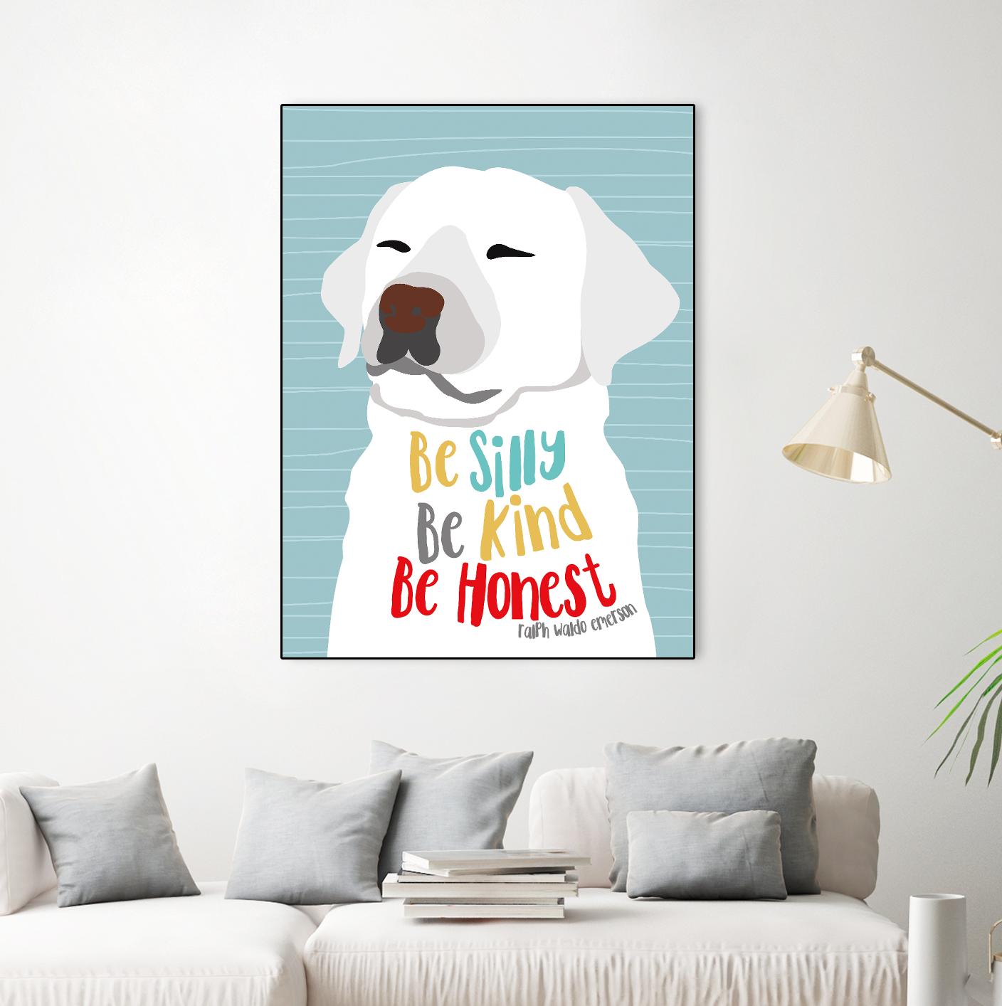 Be Silly, Kind and Honest by Ginger Oliphant on GIANT ART - multicolor animals; inspirational