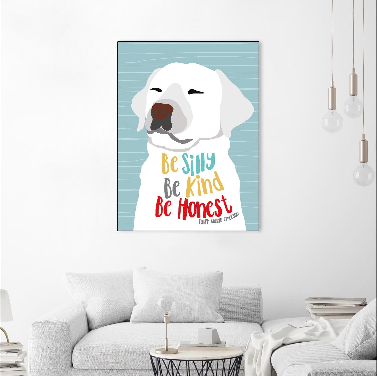 Be Silly, Kind and Honest by Ginger Oliphant on GIANT ART - multicolor animals; inspirational