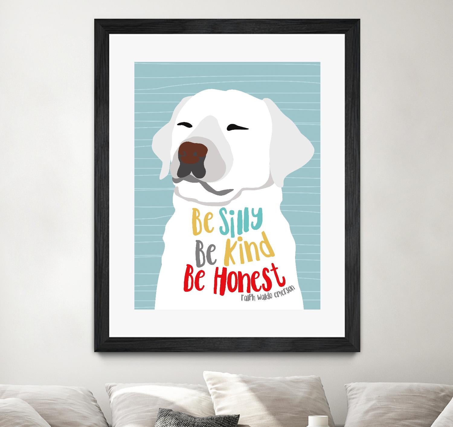 Be Silly, Kind and Honest by Ginger Oliphant on GIANT ART - multicolor animals; inspirational