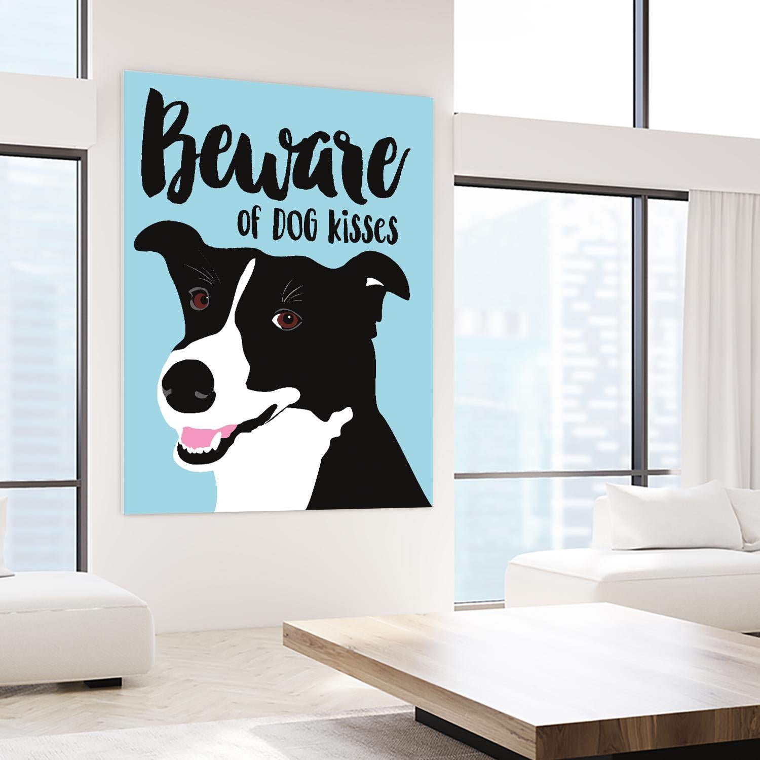 Beware of Dog Kisses by Ginger Oliphant on GIANT ART - multicolor animals; inspirational