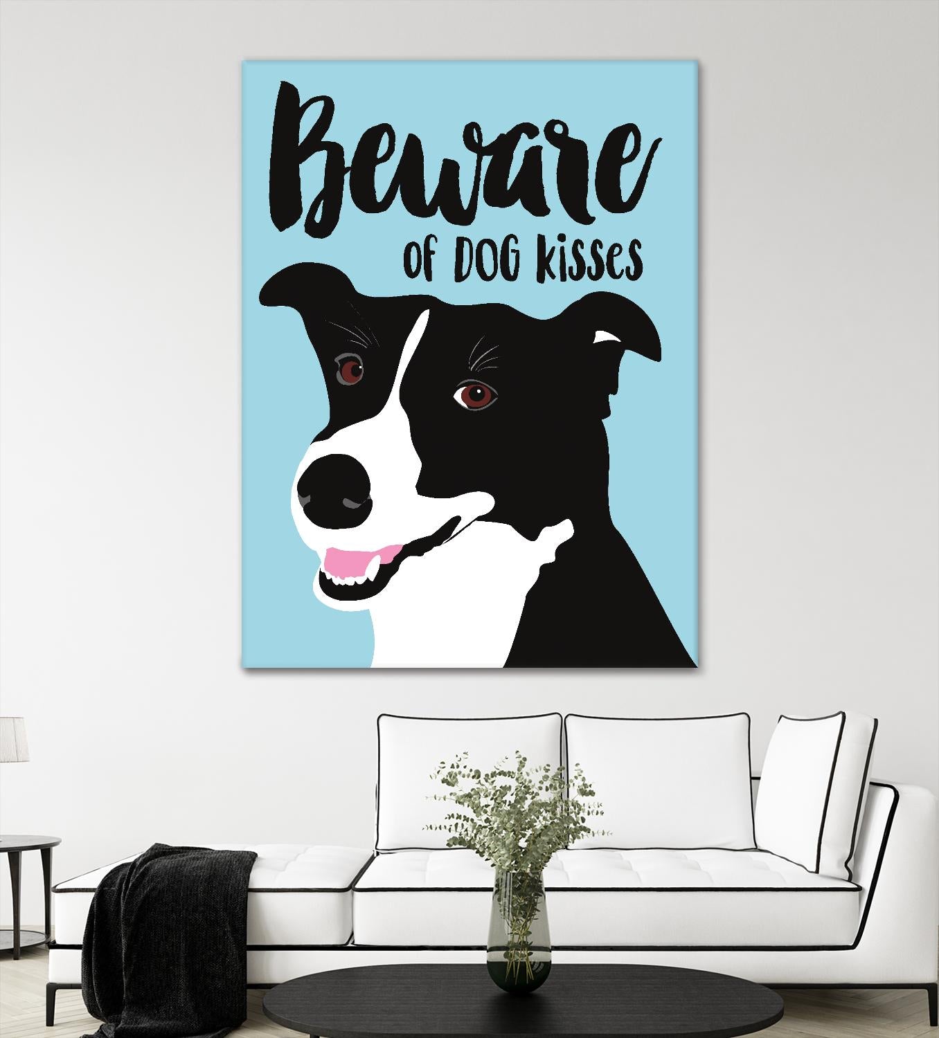 Beware of Dog Kisses by Ginger Oliphant on GIANT ART - multicolor animals; inspirational