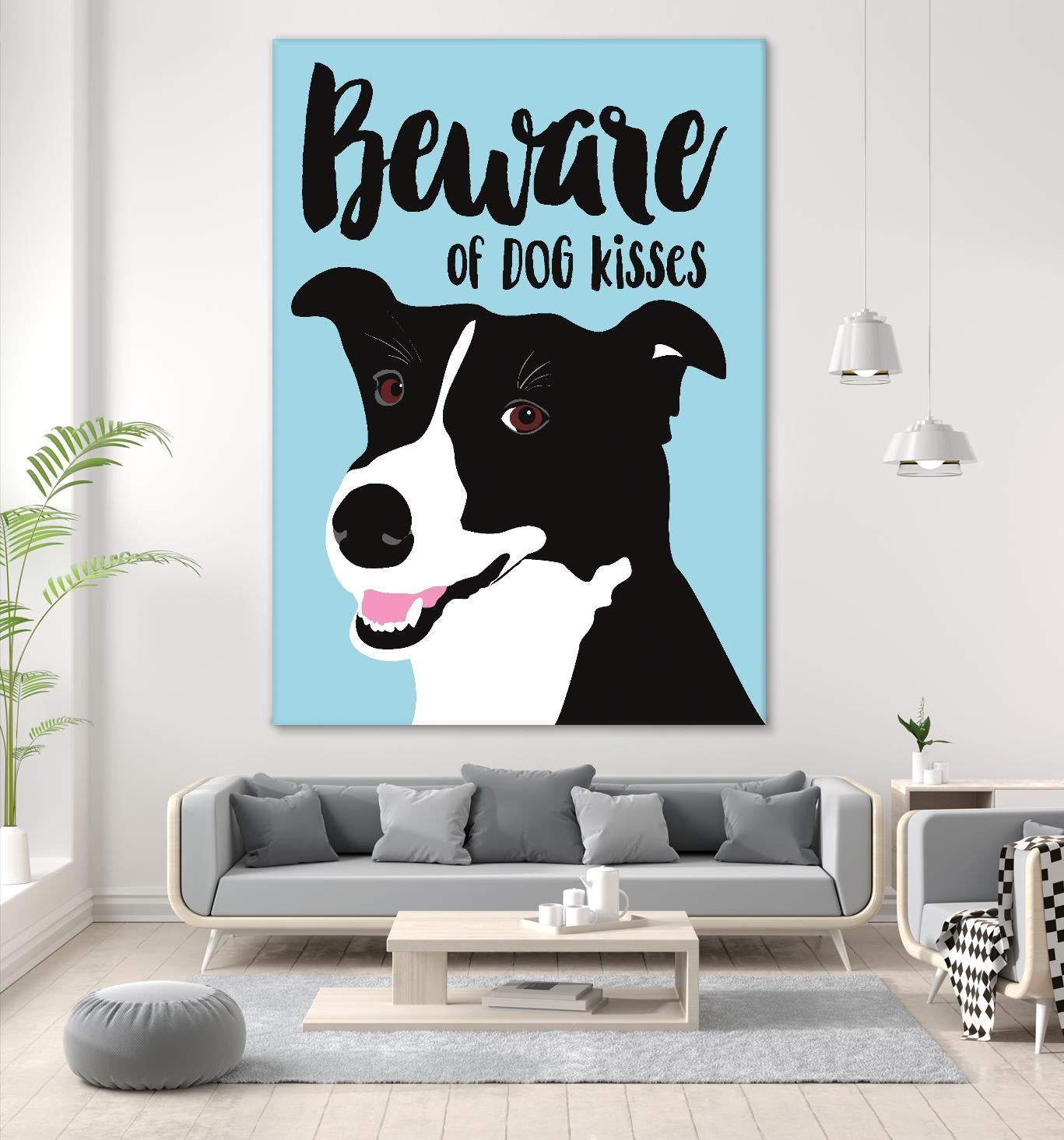 Beware of Dog Kisses by Ginger Oliphant on GIANT ART - multicolor animals; inspirational