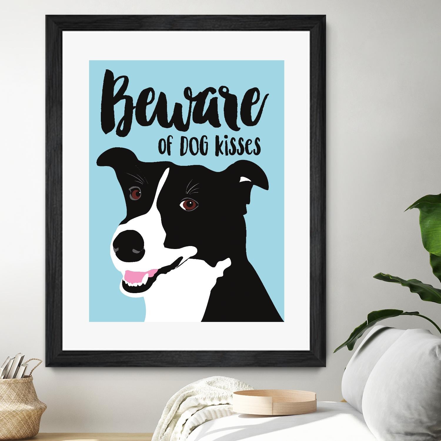 Beware of Dog Kisses by Ginger Oliphant on GIANT ART - multicolor animals; inspirational