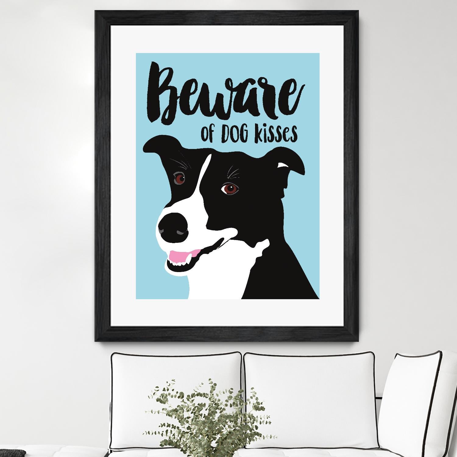 Beware of Dog Kisses by Ginger Oliphant on GIANT ART - multicolor animals; inspirational